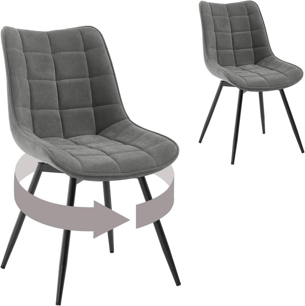 Woltu Esszimmerstuhl (2 St), mit Rückenlehne, Sitzfläche aus Samt, Metallbe günstig online kaufen