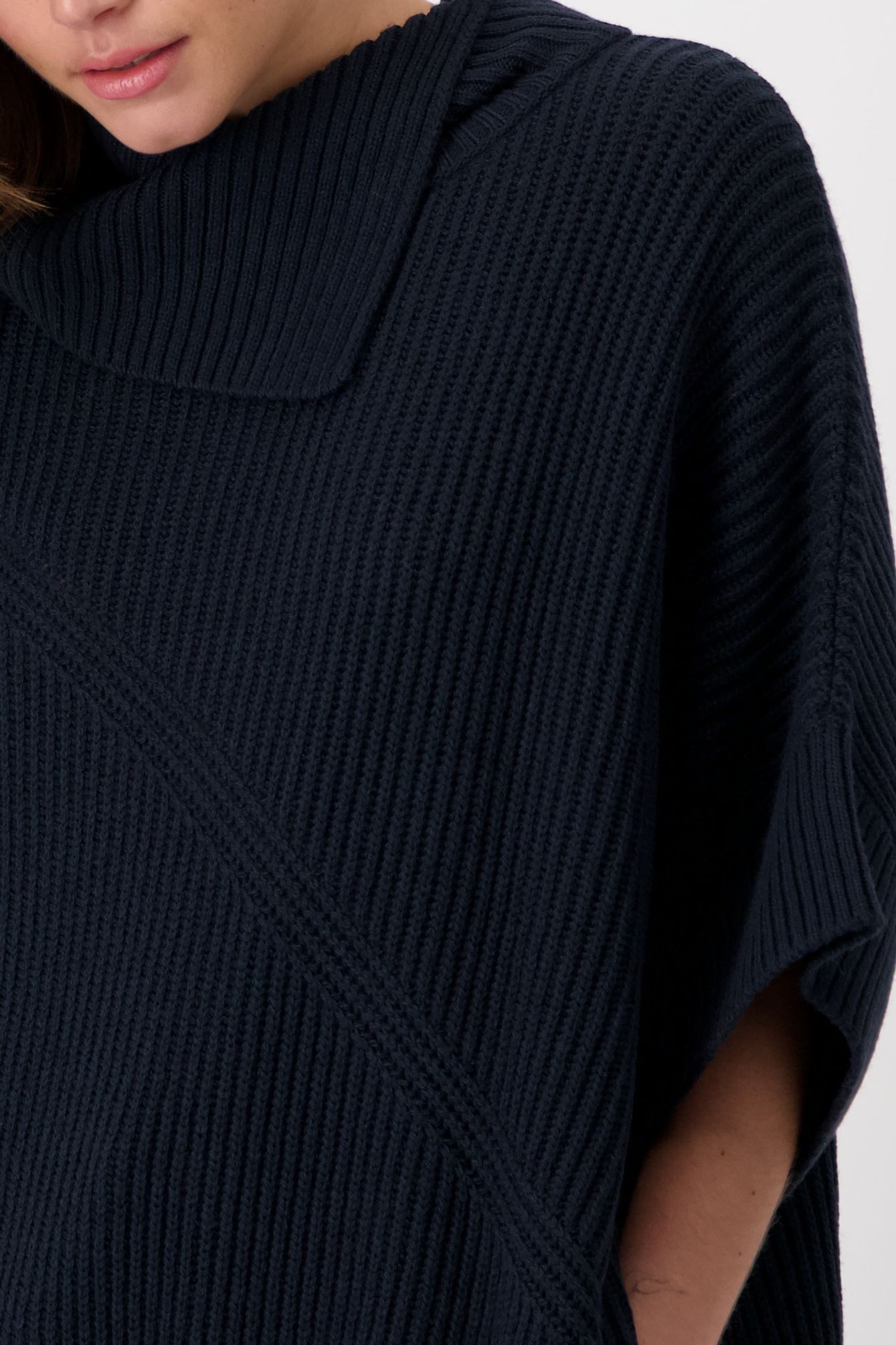 Monari Rollkragenpullover 807926 Poncho-Pullover