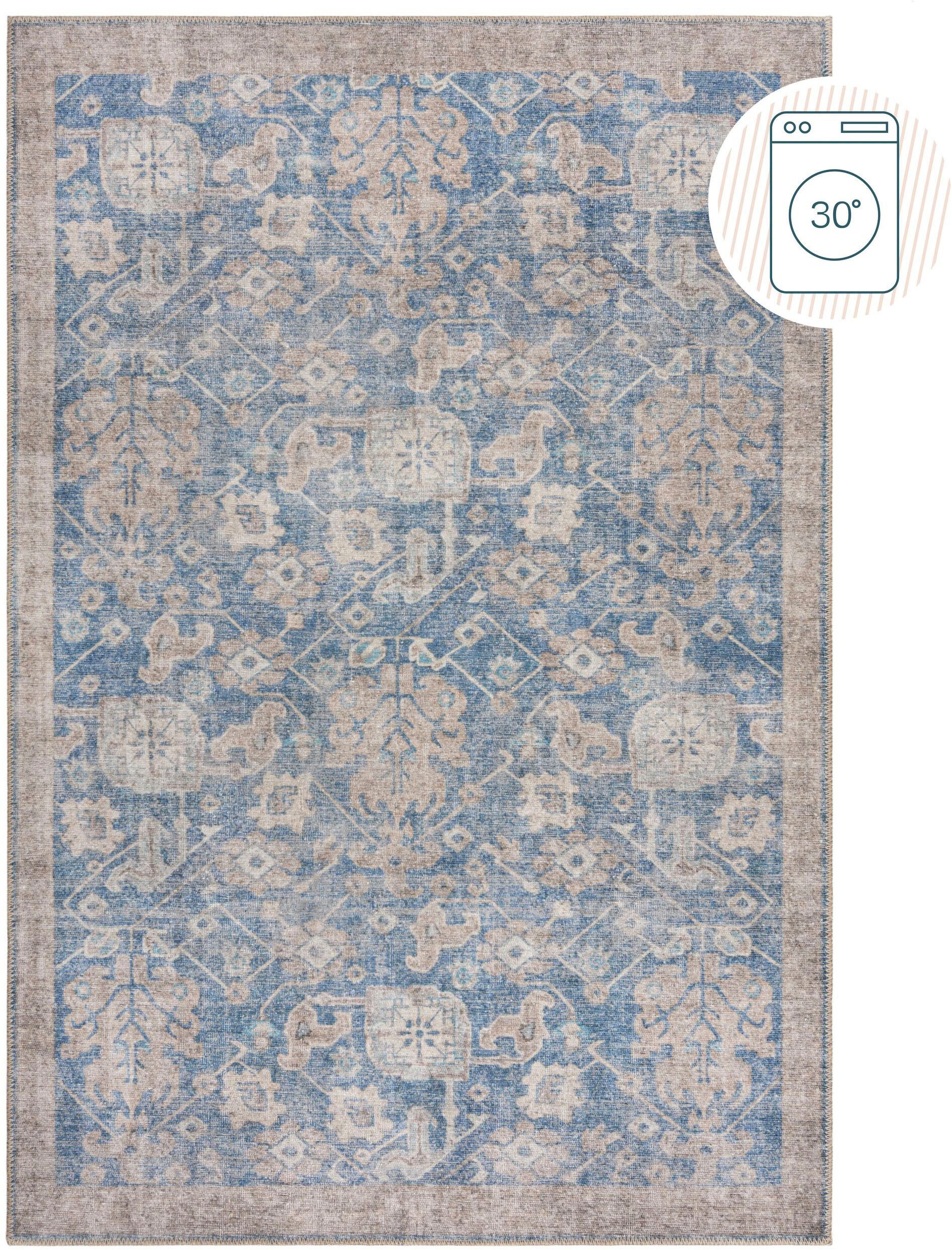 FLAIR RUGS Teppich Orelia, rechteckig, Höhe: 4 mm, Waschbarer Traditioneller Teppich
