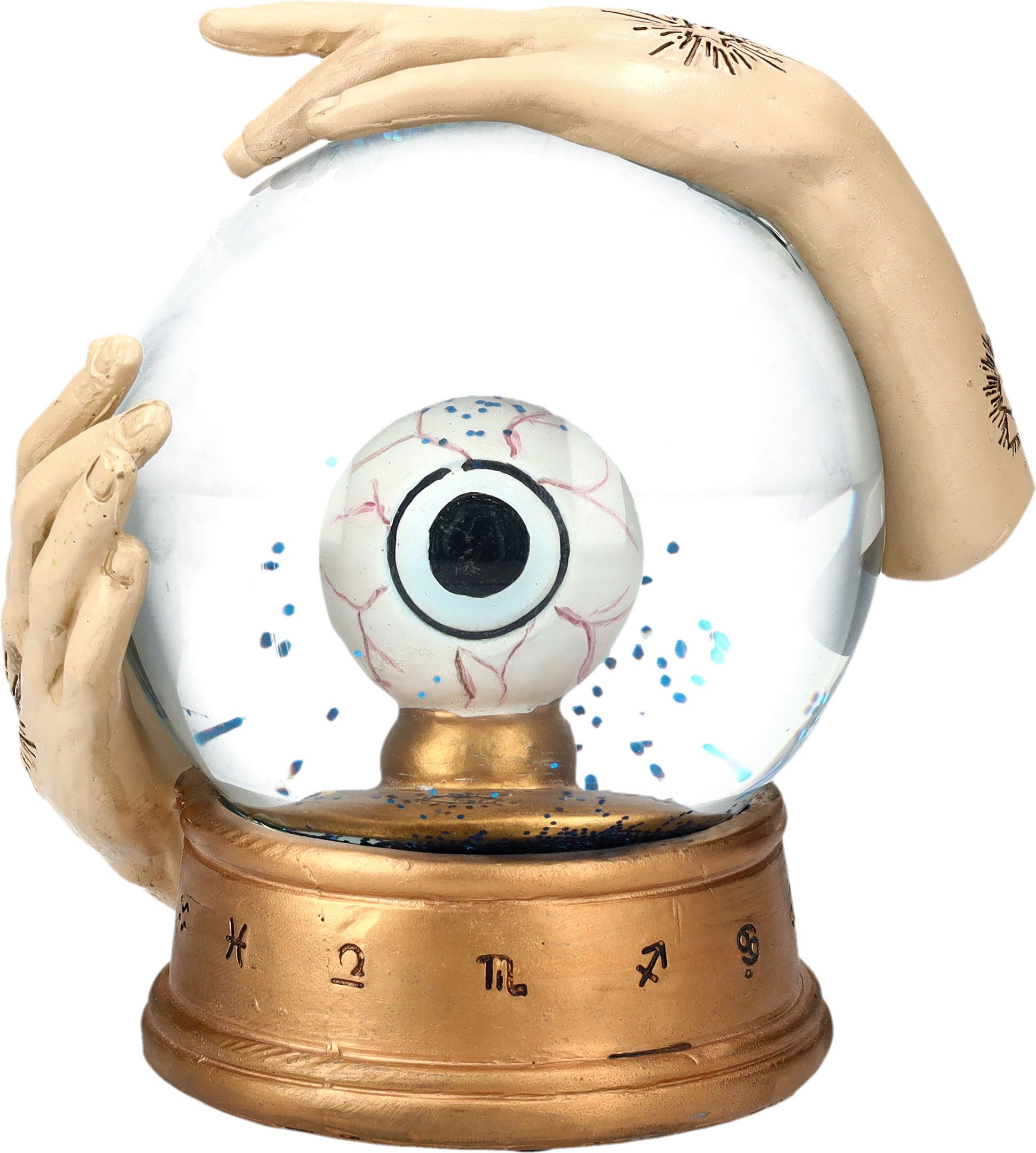 Figuren Shop GmbH Schneekugel Schneekugel Wahrsager - Allsehendes Auge Fantasy mystische Аксессуары для дома