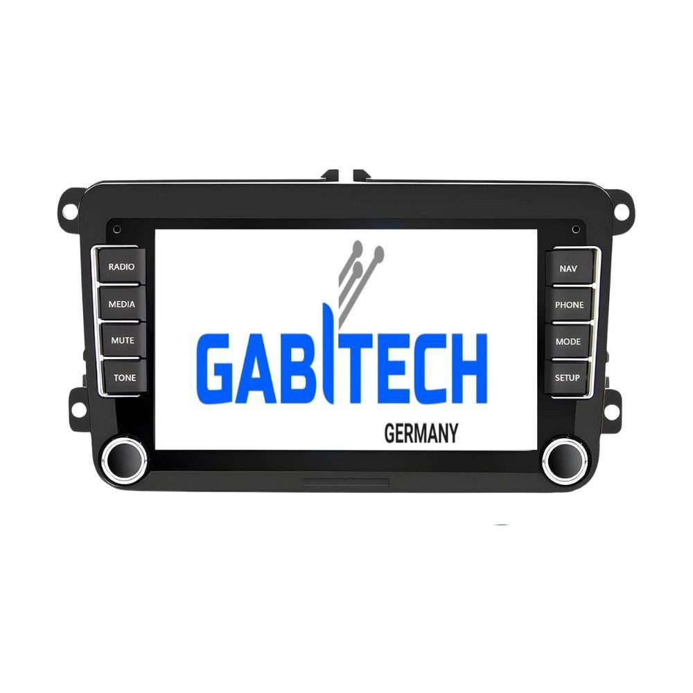 GABITECH 7 Zoll Android Carplay Autoradio für VW Golf 5/6 Passat B6, Tiguan Autoradio (FM / AM-Radio, RDS, DAB+ Optional, Polo Jetta Touran Candy Sharan EOS Skoda Fabia Octavia Yeti Seat Leon)