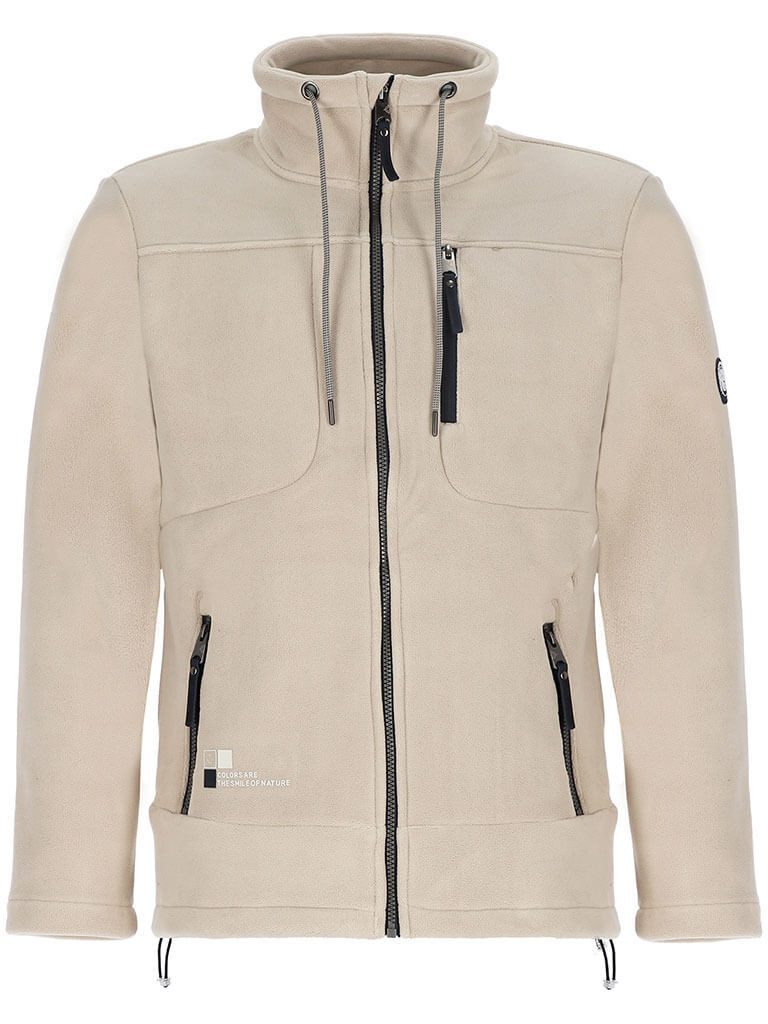 Coastguard Fleecejacke 62543 Herren Fleecejacke mit Stehkragen - Weiche Jacke Fleece unifarben