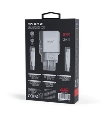 Syrox Iphone Ladegerät 20W USB C Power Adapter Netzteil kompatibel Smartphone-Ladegerät