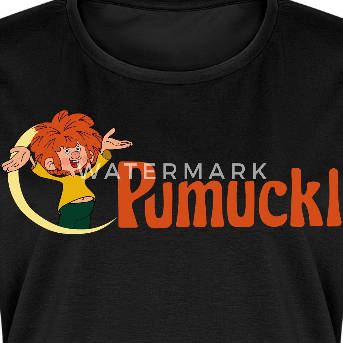 Spreadshirt T-Shirt Pumuckl Mit Frecher Pose Und Logo Schriftzug Frauen Pre günstig online kaufen