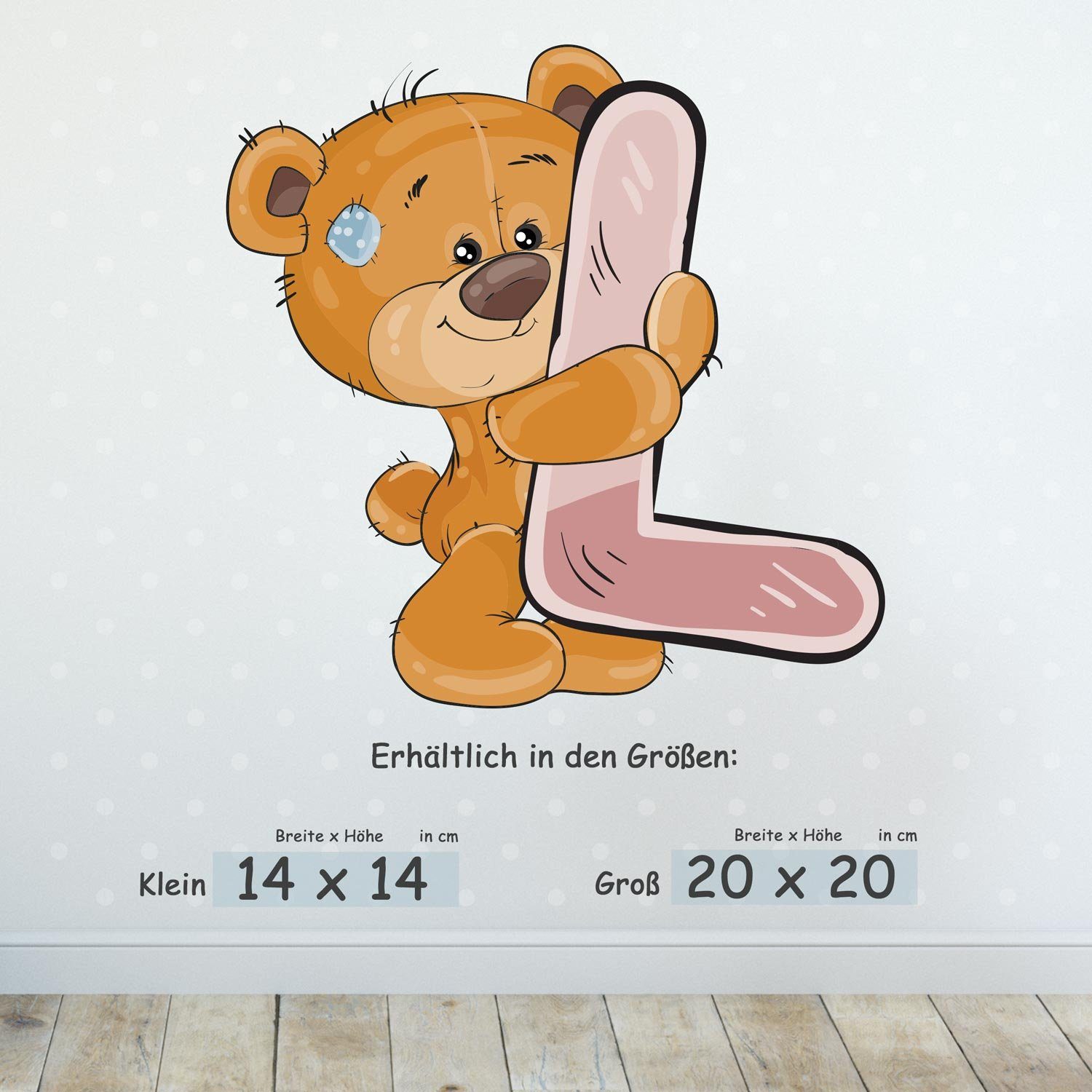 Sunnywall Wandtattoo Buchstaben ABC Bärchen Aufkleber günstig online kaufen