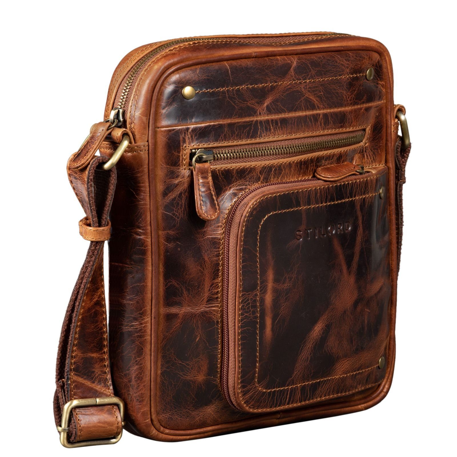 STILORD Schultertasche "Randall" Vintage Ledertasche Umhängetasche