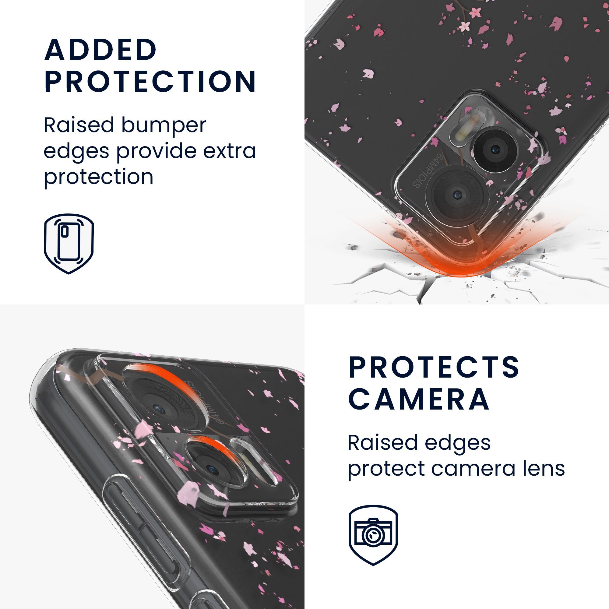 kwmobile Handyhülle Case für Motorola Edge 30 Neo, Hülle Silikon transparent - Silikonhülle
