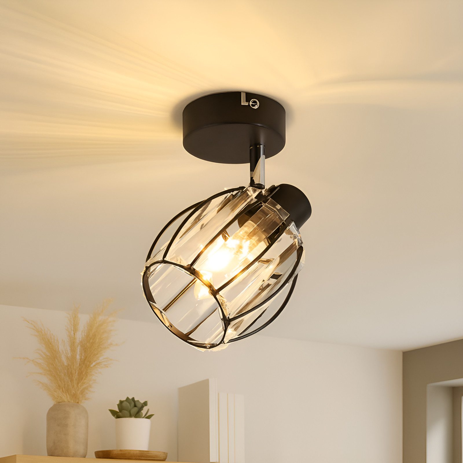 Nettlife Deckenstrahler Kristall Vintage Industrial Deckenspot günstig online kaufen