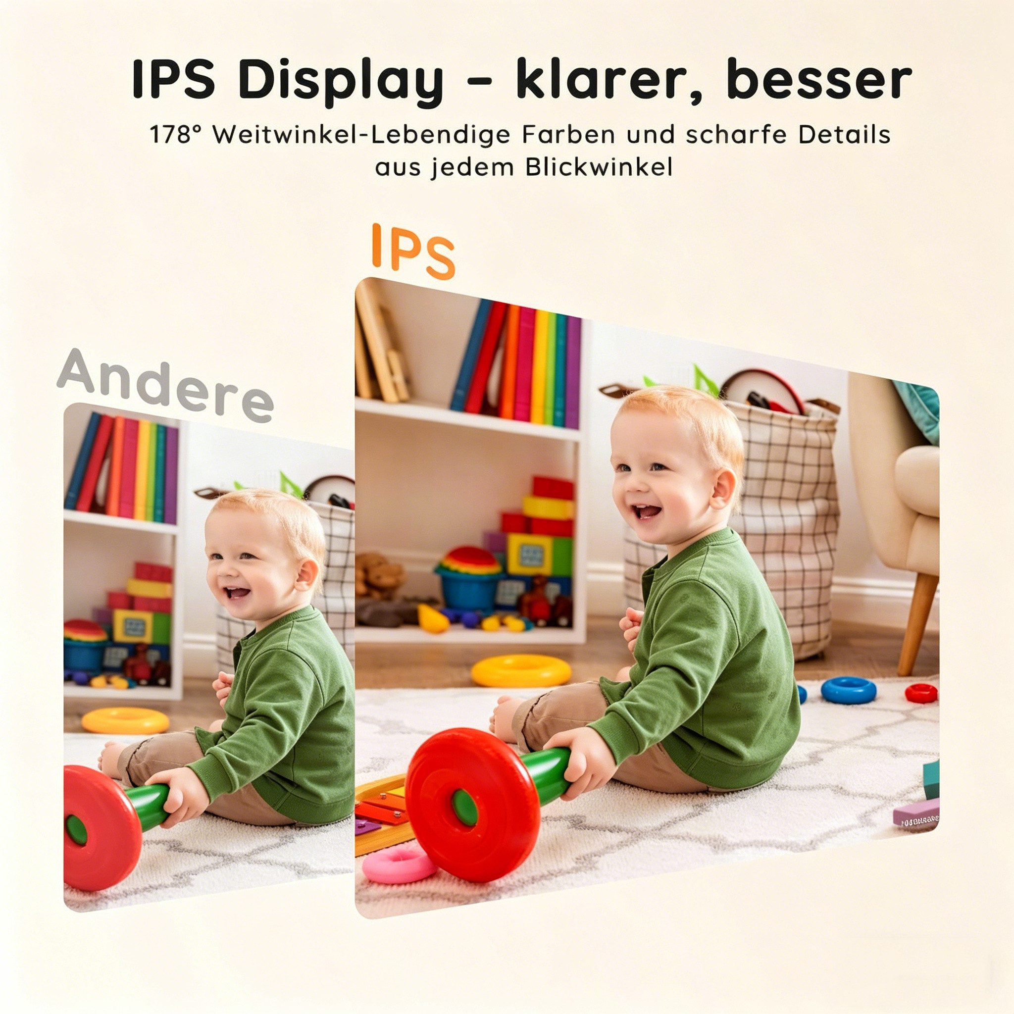 Boifun Video-Babyphone Tragbares Babyphone Babyphone Mit Kamera, 5" Video Baby Monitor Kamera Und Audio Babyphone Mit Vox Funktion Babyphon Kamera, Gegensprechfunktion Nachtsicht Temperaturüberwachung Schlaflieder, Schallerkennung, Temperaturerkennung, Datenschutz, 3X Zoom, Wiegenlied
