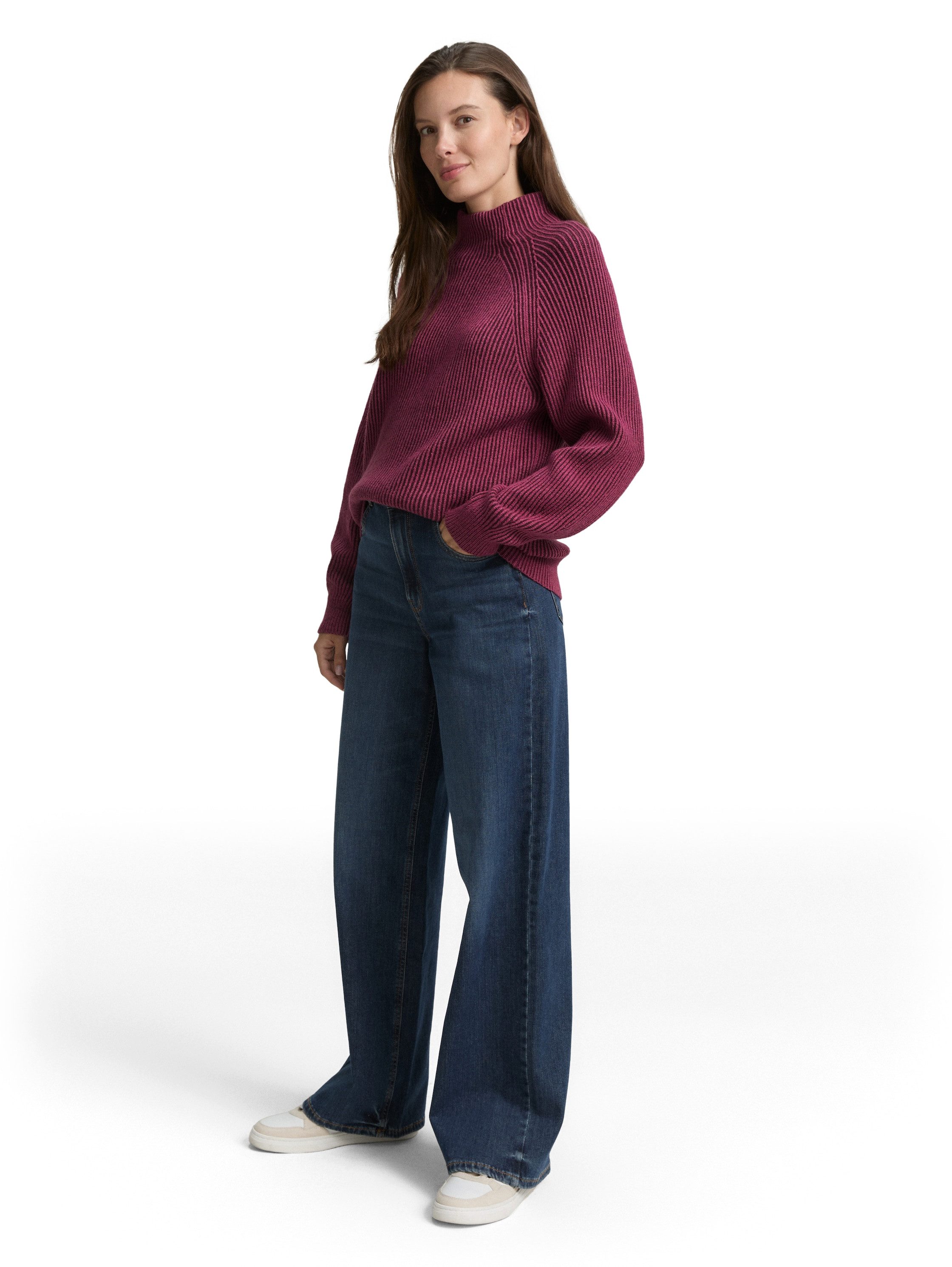 TOM TAILOR Strickpullover mit Rippstruktur