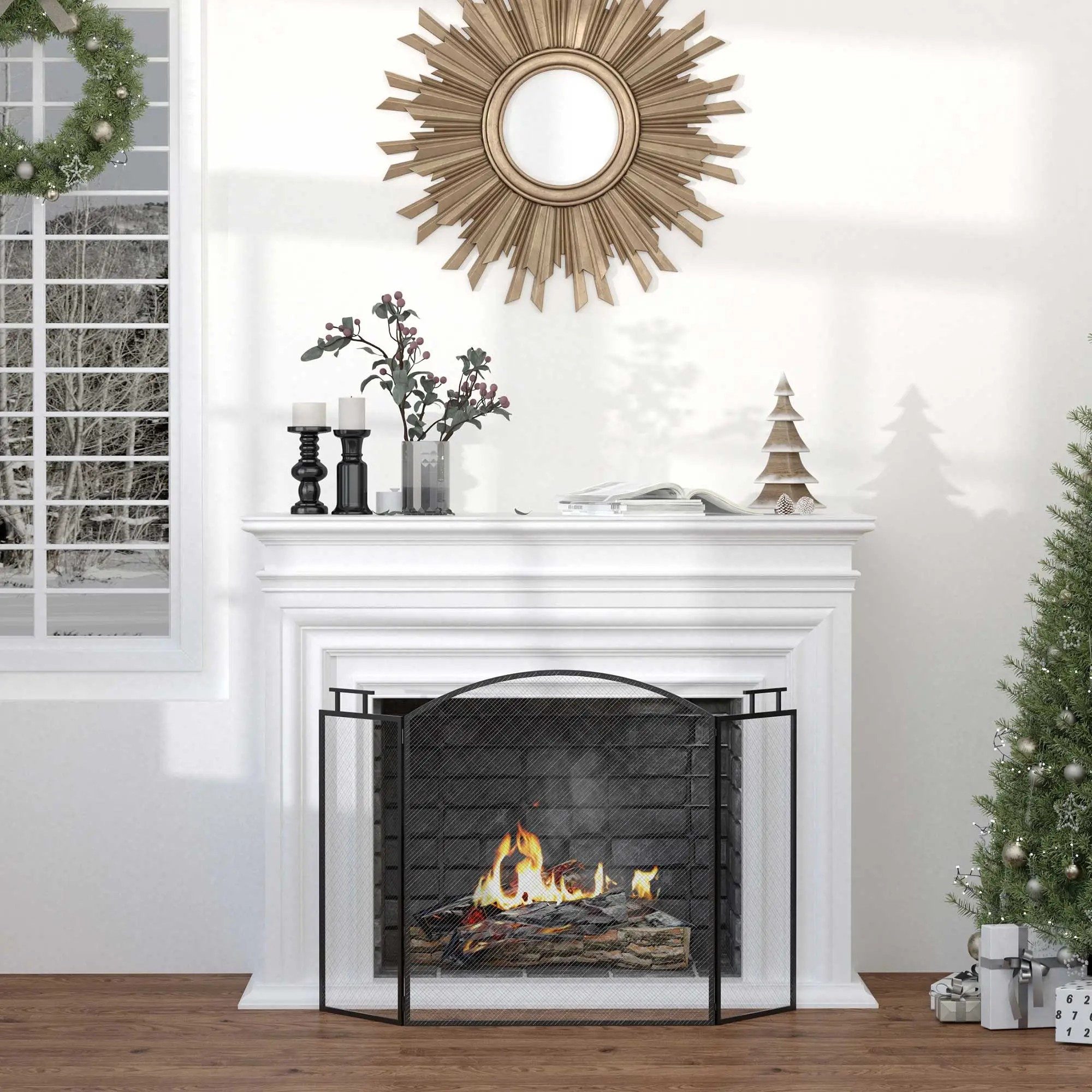 BlingBin Kamingitter Kaminschutzgitter, Faltbares Kamingitter mit 3 Paneele günstig online kaufen