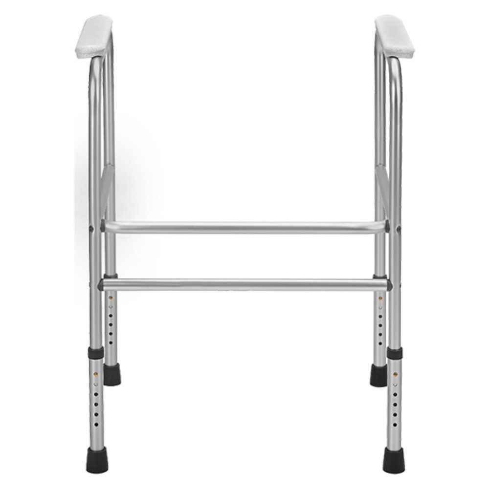 DocMed WC-Aufstehhilfe Toilettenrahmen aus Aluminium, Anti-Rutsch Toilettenhilfe, Unterstützende Aufstehhilfe