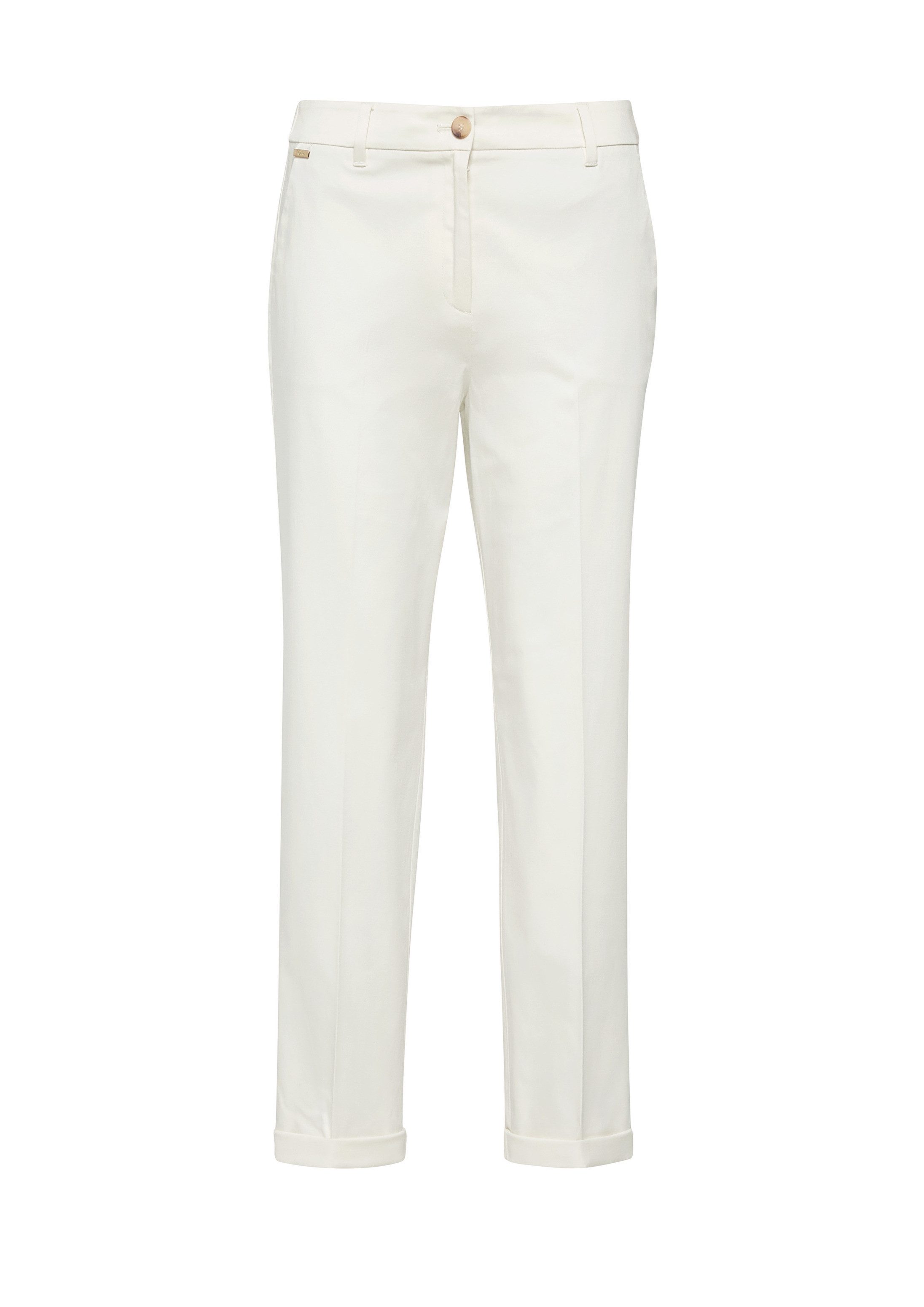 s.Oliver 7/8-Hose Hose Chinohose mit Turn-up aus Baumwollsatin