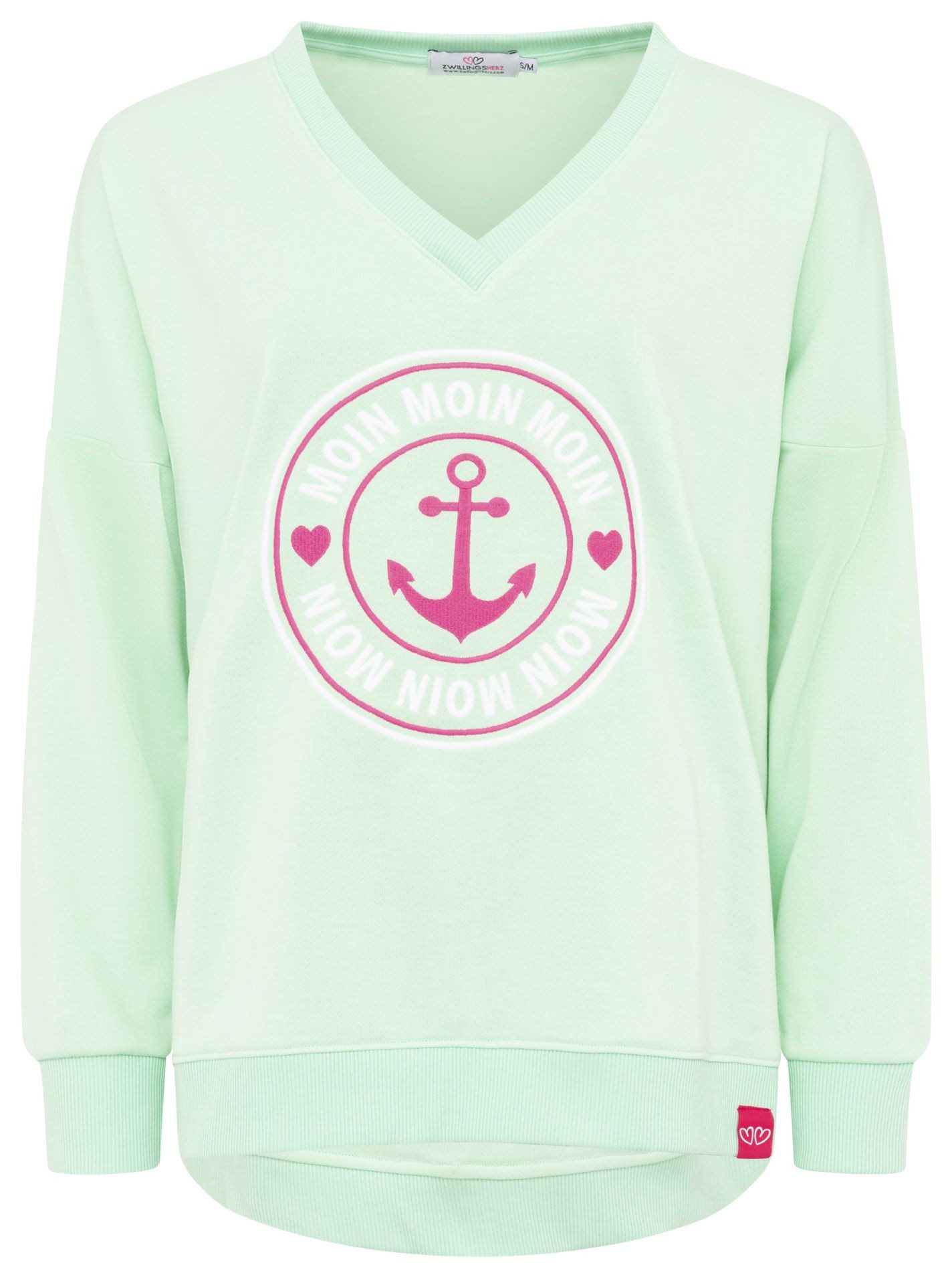 Zwillingsherz Sweater V-Neck "MOIN ANCHOR" günstig online kaufen
