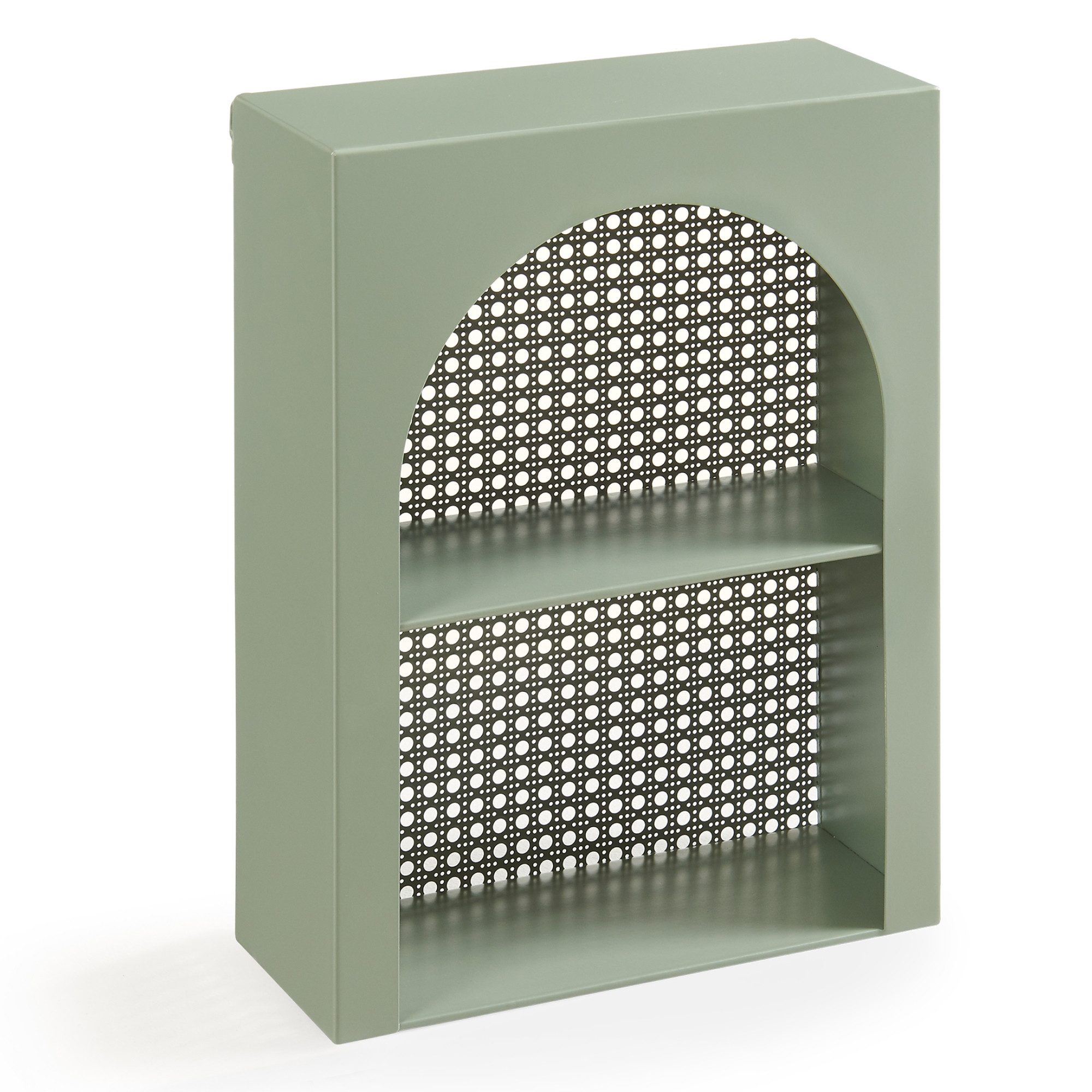 en.casa Wandregal, »Jäller« Metall 40 x 30 x 13 cm Grün