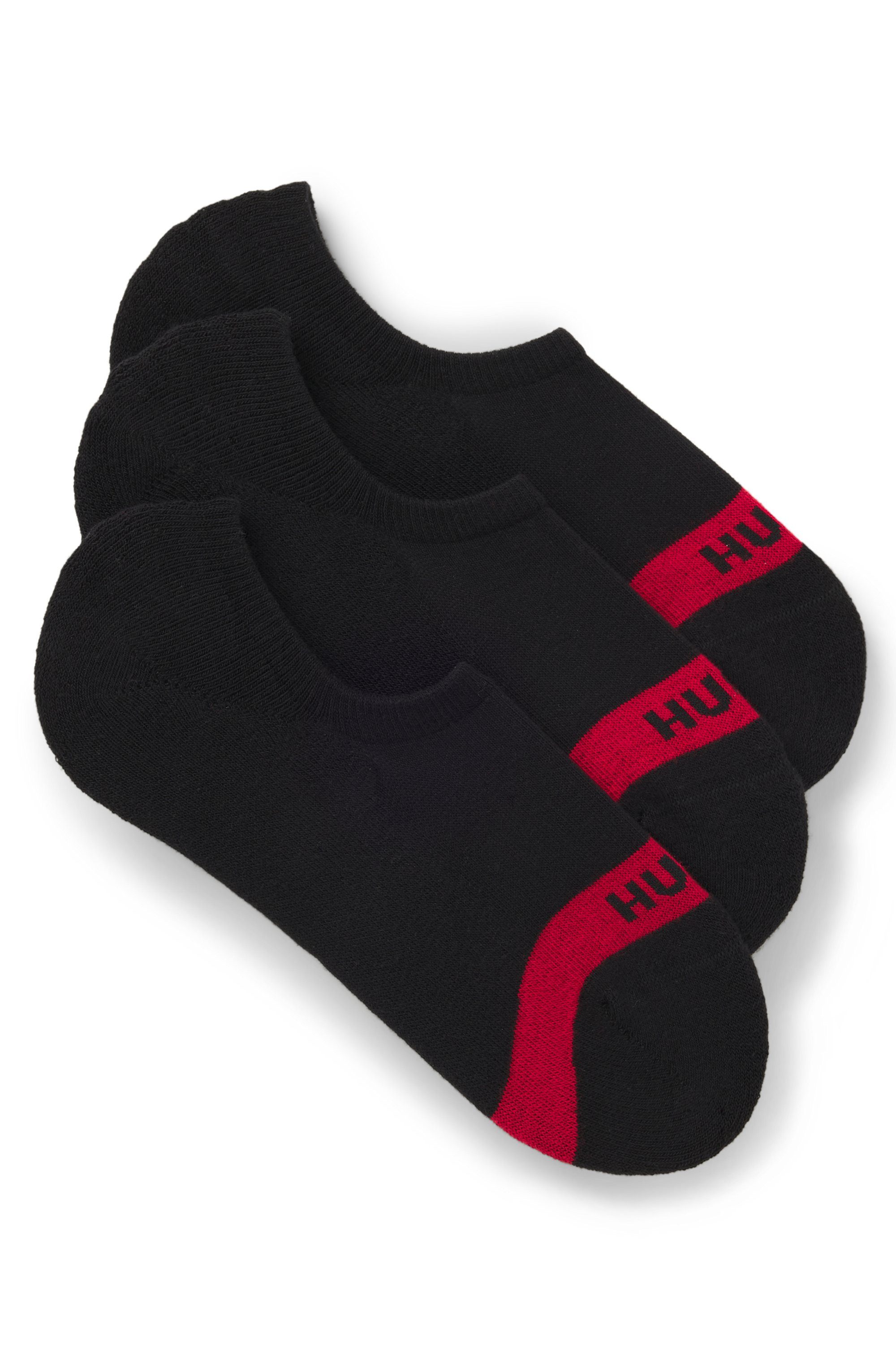 HUGO Businesssocken 3P LC PLUSH TAPE CC (Packung, 3-Paar, 3er) mit HUGO Logostickerei auf rotem Farbstreifen