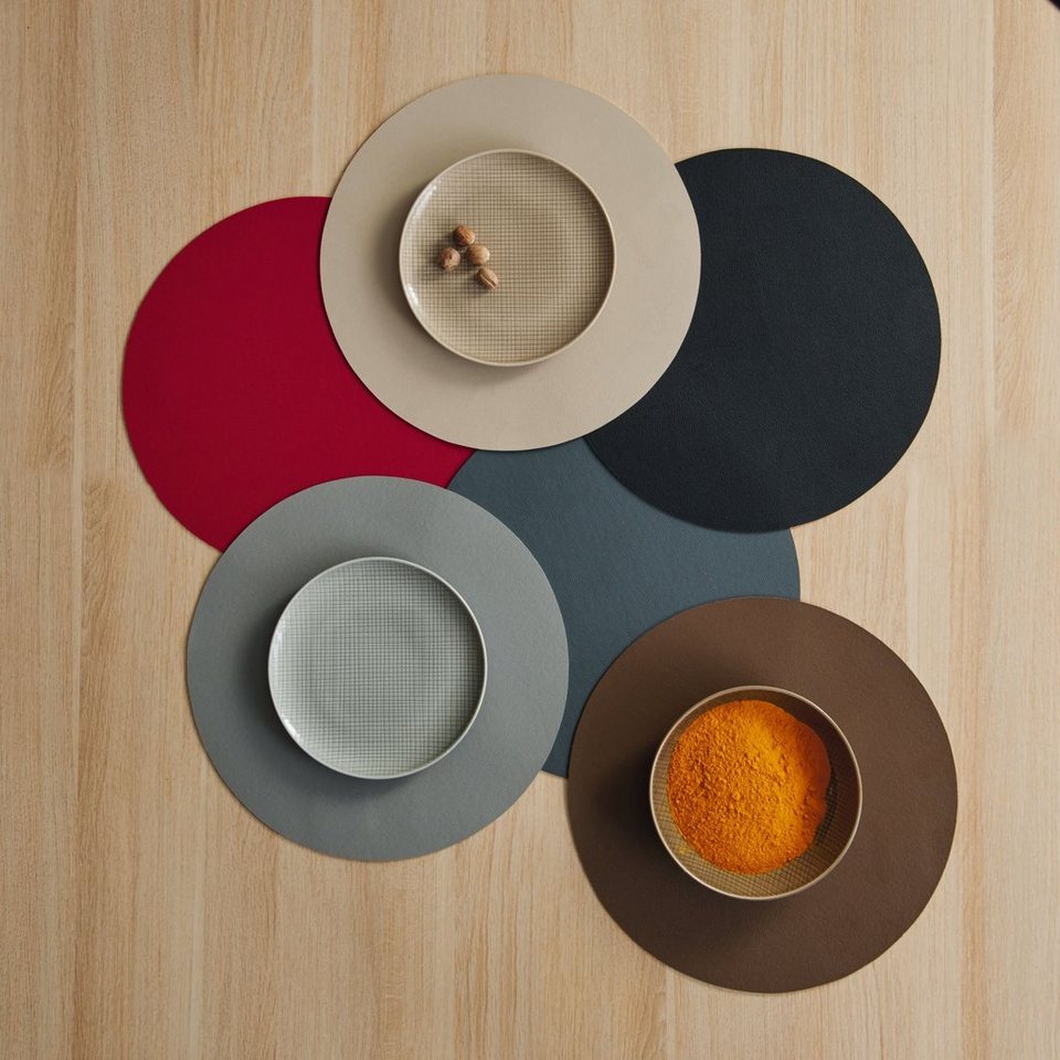 Platzset, Table Tops Leather Optic Fine, ASA SELECTION, 33x46 cm, Table  tops Tischset, cement