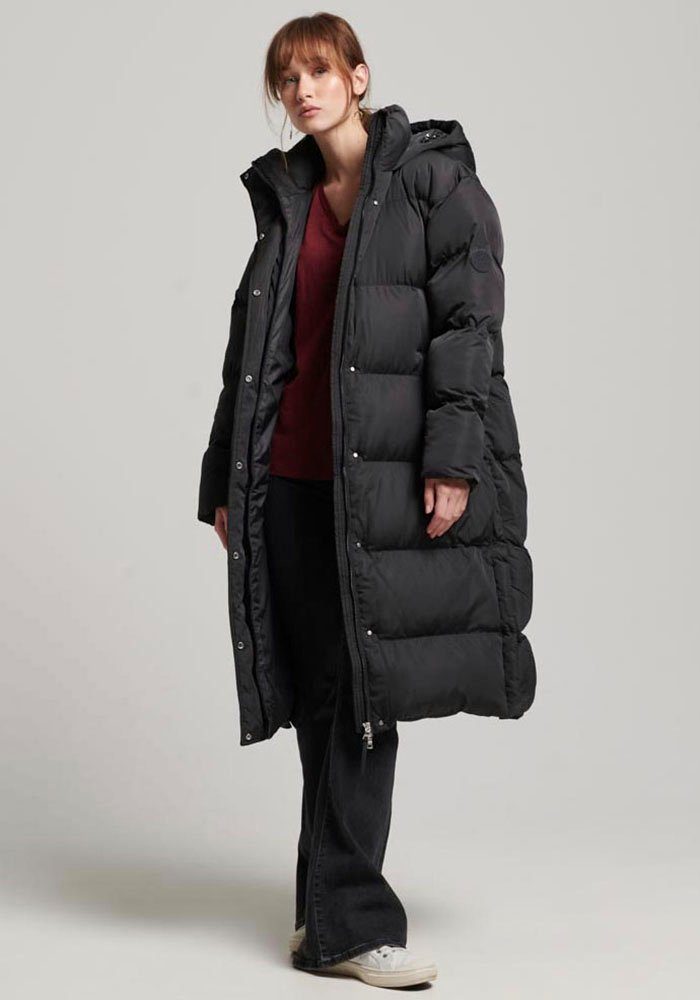 Superdry Steppmantel LONGLINE HOODED PUFFER COAT | Outdoormäntel