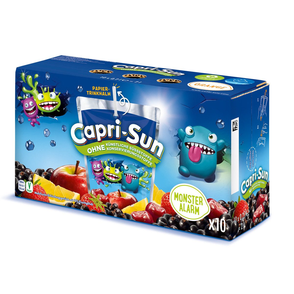CAPRI-SUN Softgetränk, Capri Sun Monster Alarm Mehrfruchtsaft Erfrischungsgetränk 10x200ml