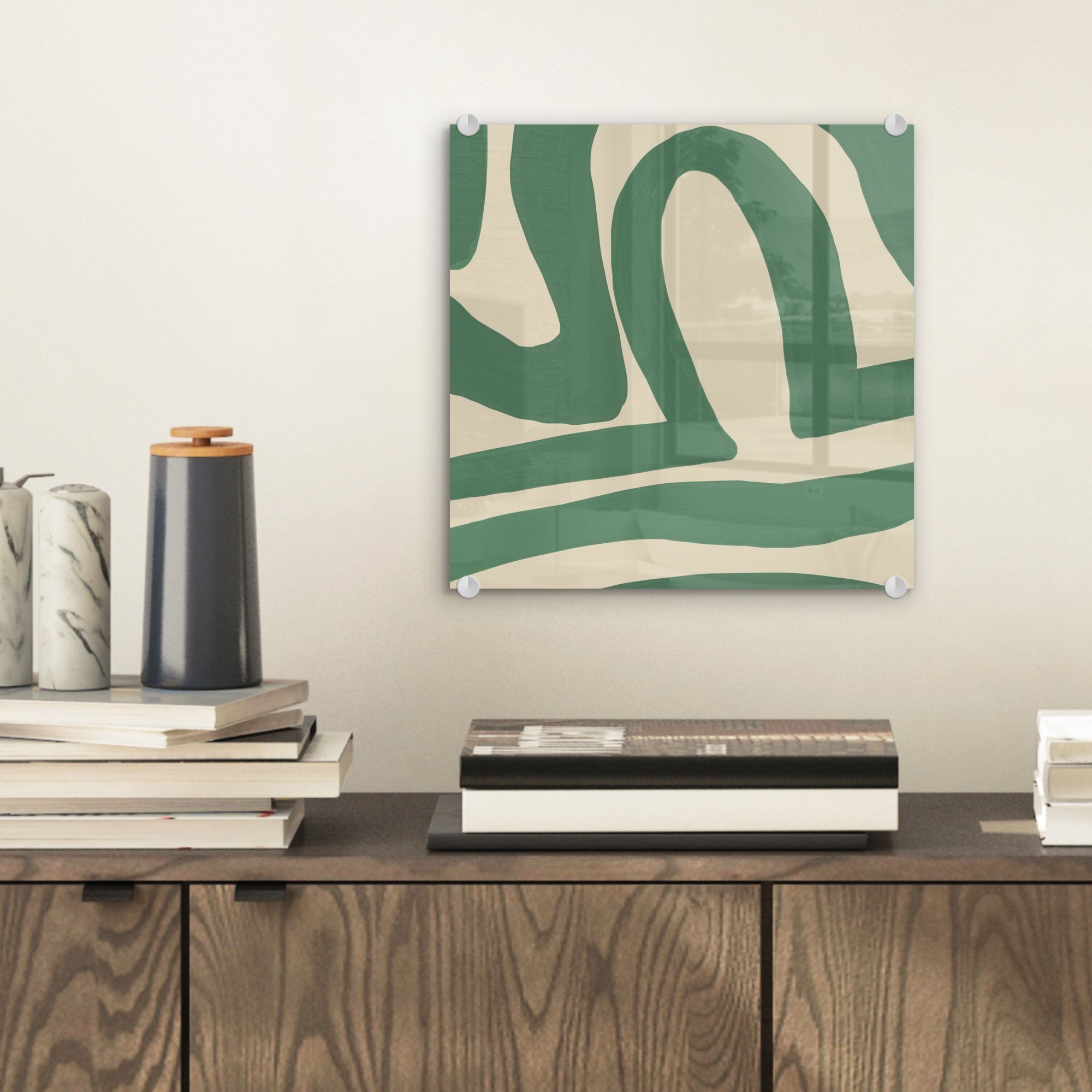 MuchoWow Acrylglasbild Grün - Kunst - günstig online kaufen