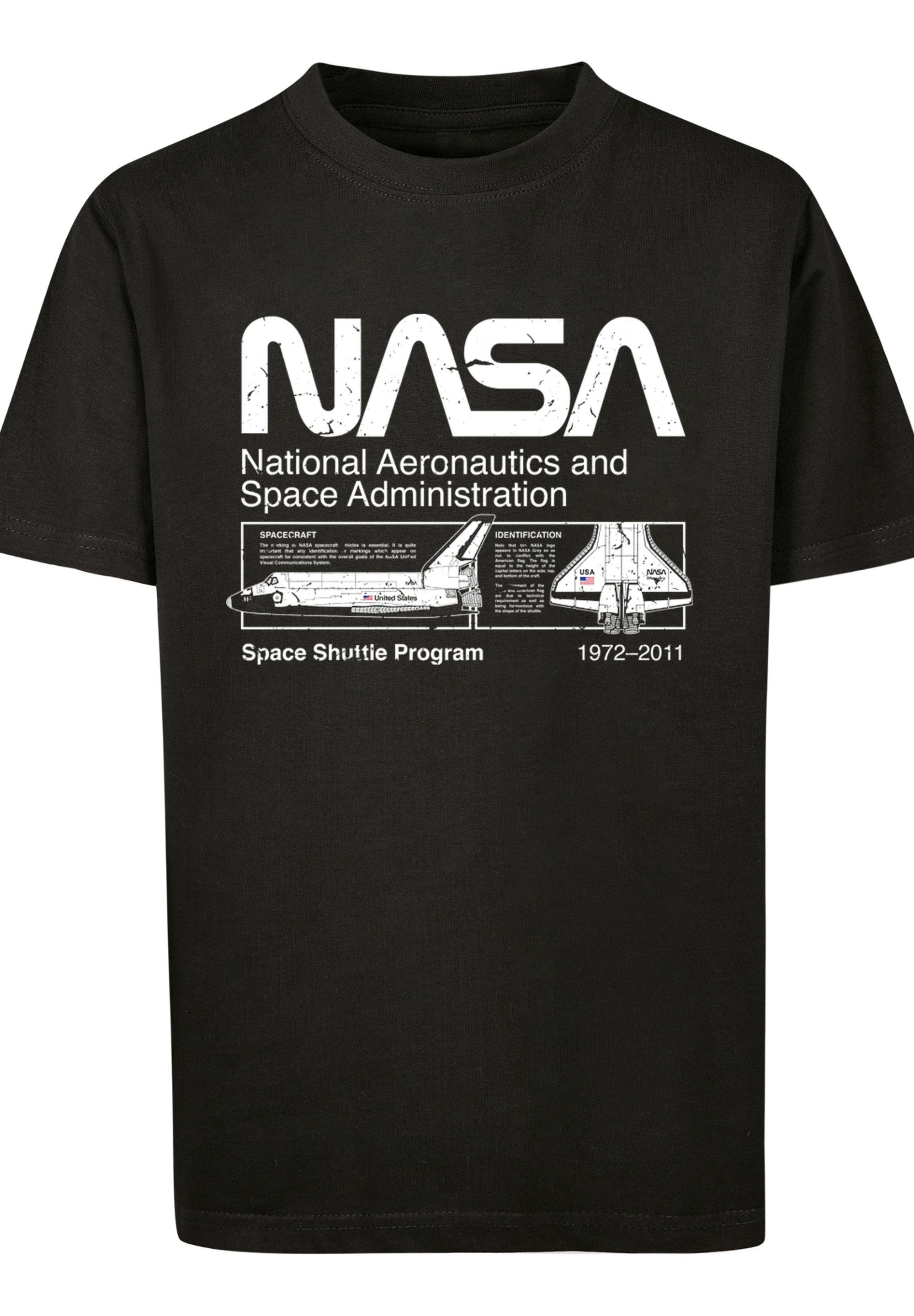 NASA Unisex Black Merch,Jungen,Mädchen,Bedruckt Shuttle Space Classic T-Shirt F4NT4STIC Kinder,Premium