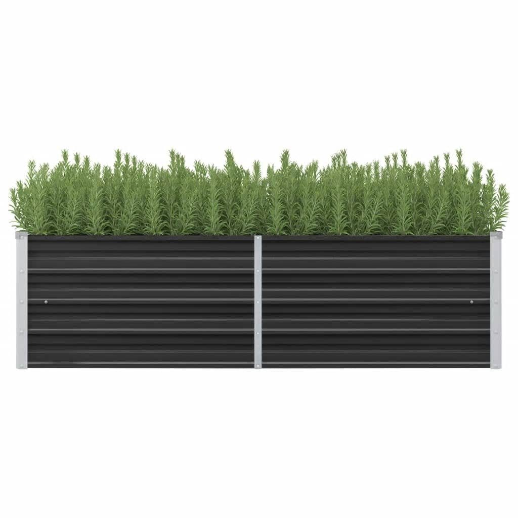 vidaXL Hochbeet GartenHochbeet Anthrazit 160 x 40 x 45 cm Verzinkter