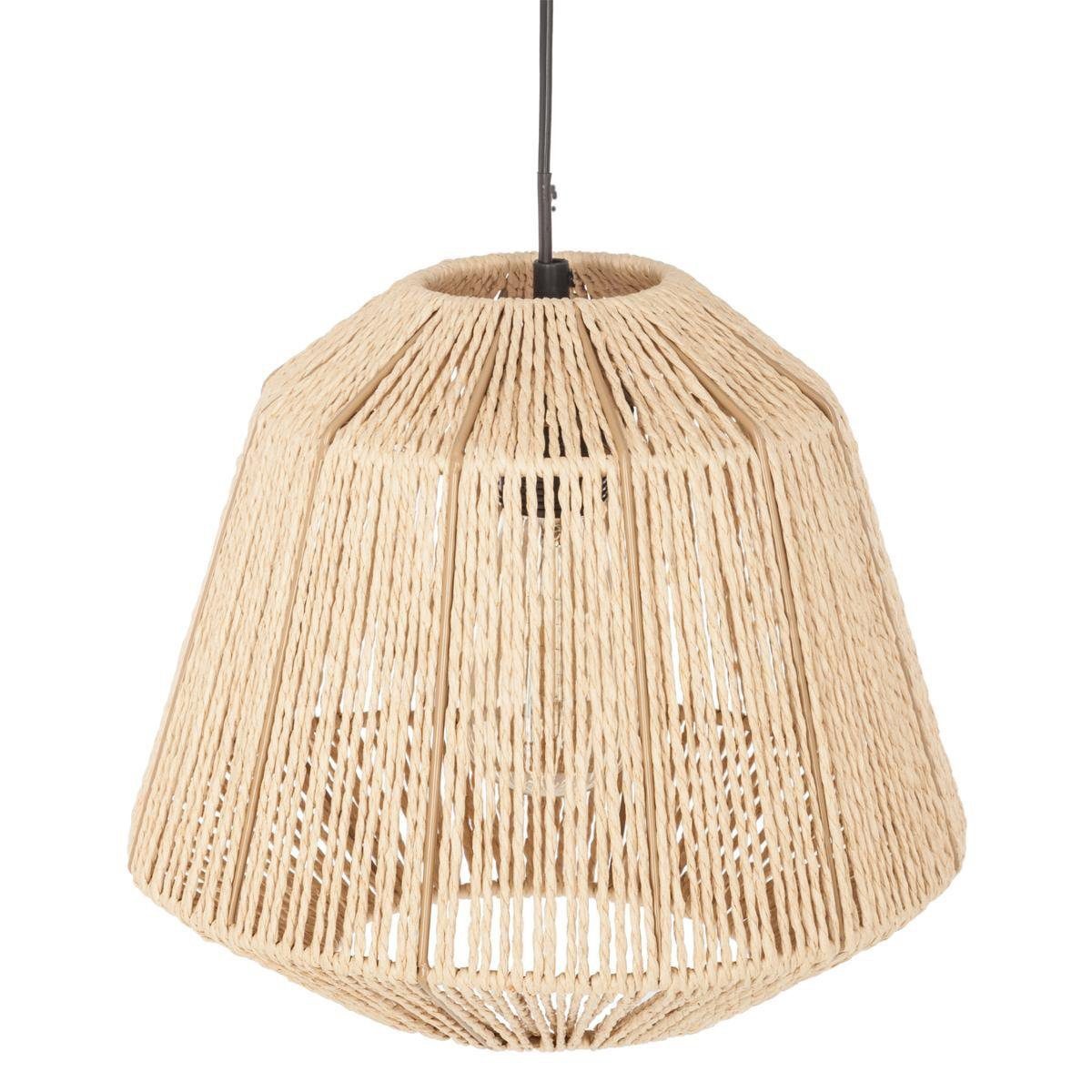 Home-trends24.de Hängeleuchten Hängelampe LED Hängeleuchte Boho Natur Lampenschirm Leuchte D 40, ohne Leuchtmittel