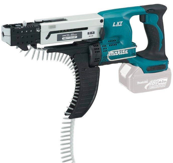 Makita Akku-Magazinschrauber DFR550Z, 4000 Akku ohne Ladegerät und U/min