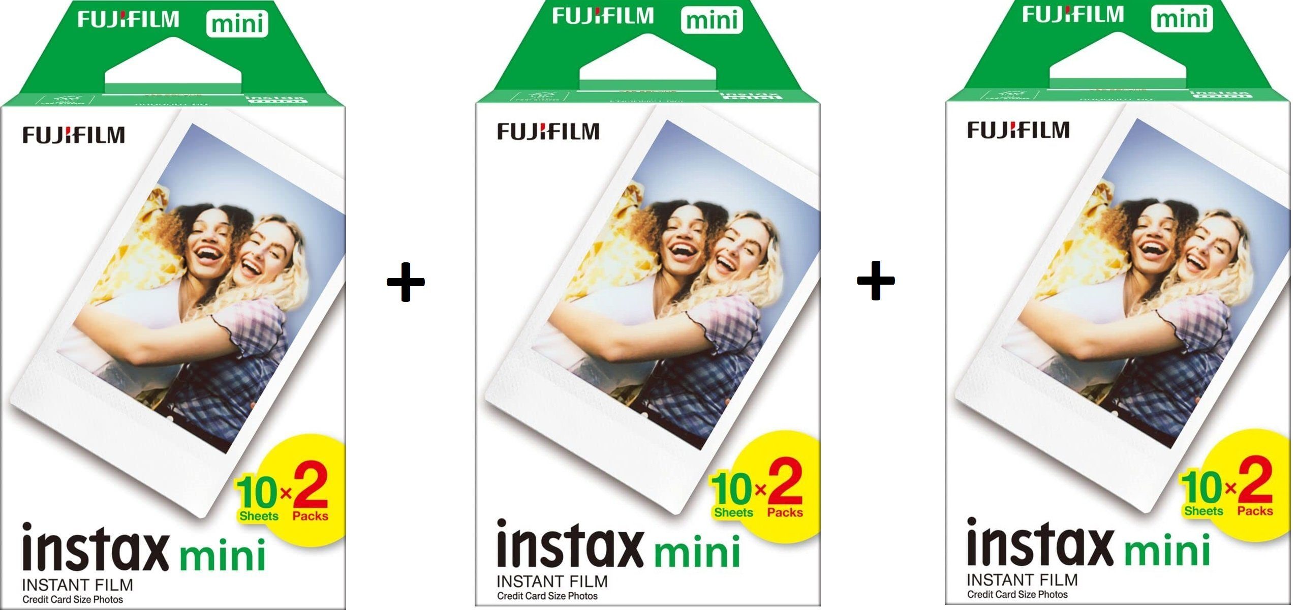 Fujitsu Fujifilm INSTAX Mini Film 60 Fotos für Mini 7s, 8, 9, 11, 25, 70, 90 Sofortbildkamera