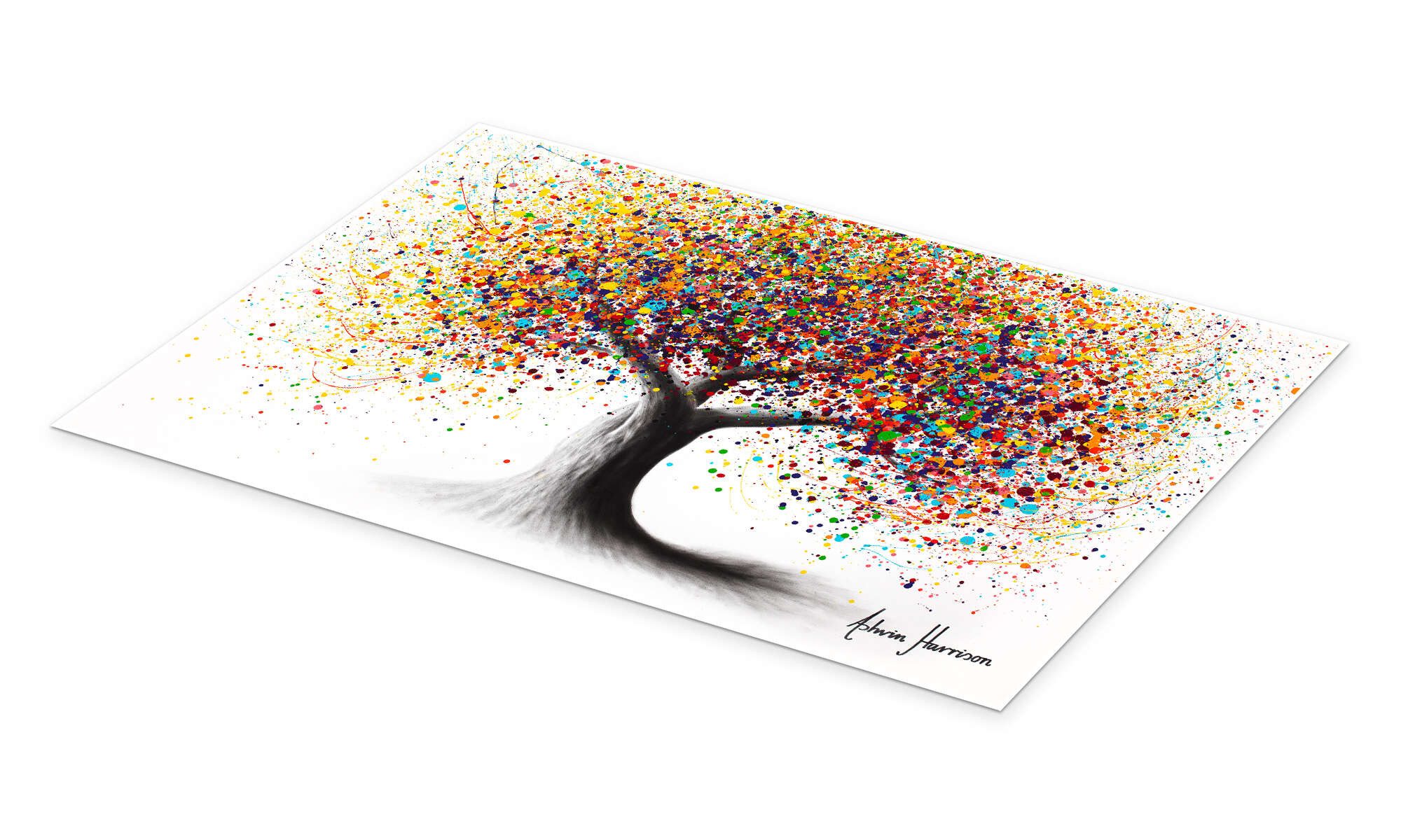 Posterlounge Wandbild Baum mit Regenbogenseele, Ashvin Harrison 2016-2022 Collection, erhältlich als Poster, Leinwandbild, Wandsticker oder Acrylglasbild
