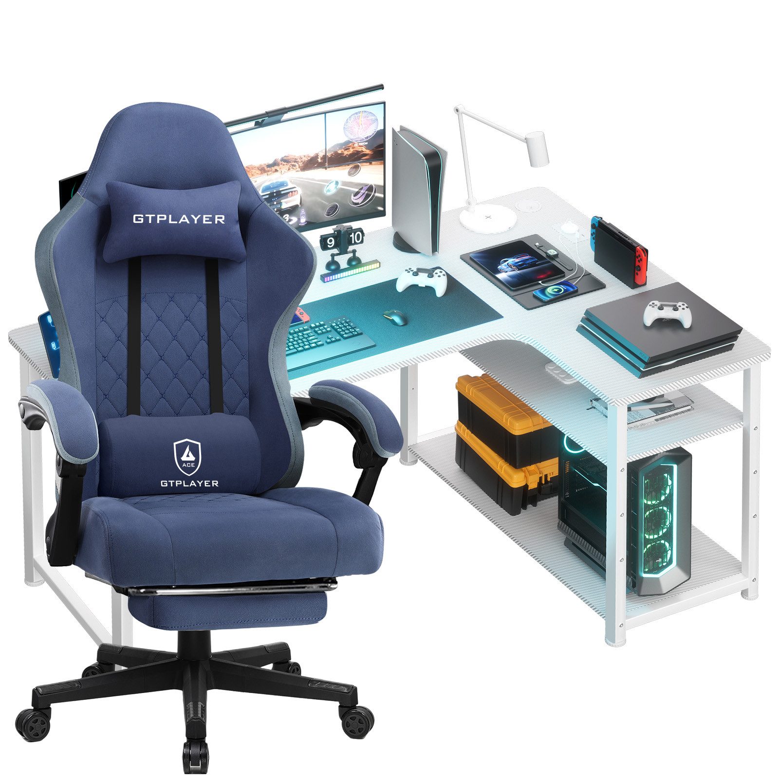 GTPLAYER Gaming-Stuhl Gaming Tisch + Gaming günstig online kaufen