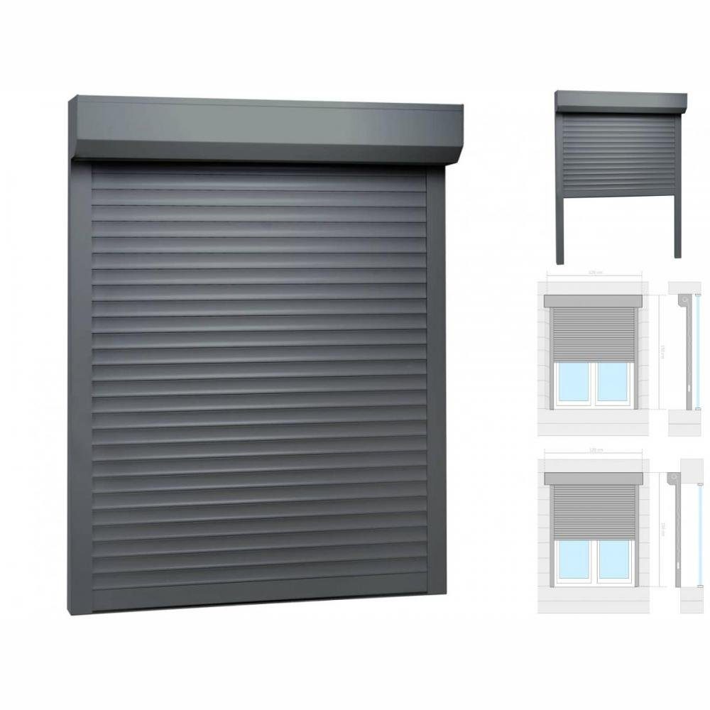 vidaXL Jalousie Rollladen Aluminium 120 x 150 cm Anthrazit