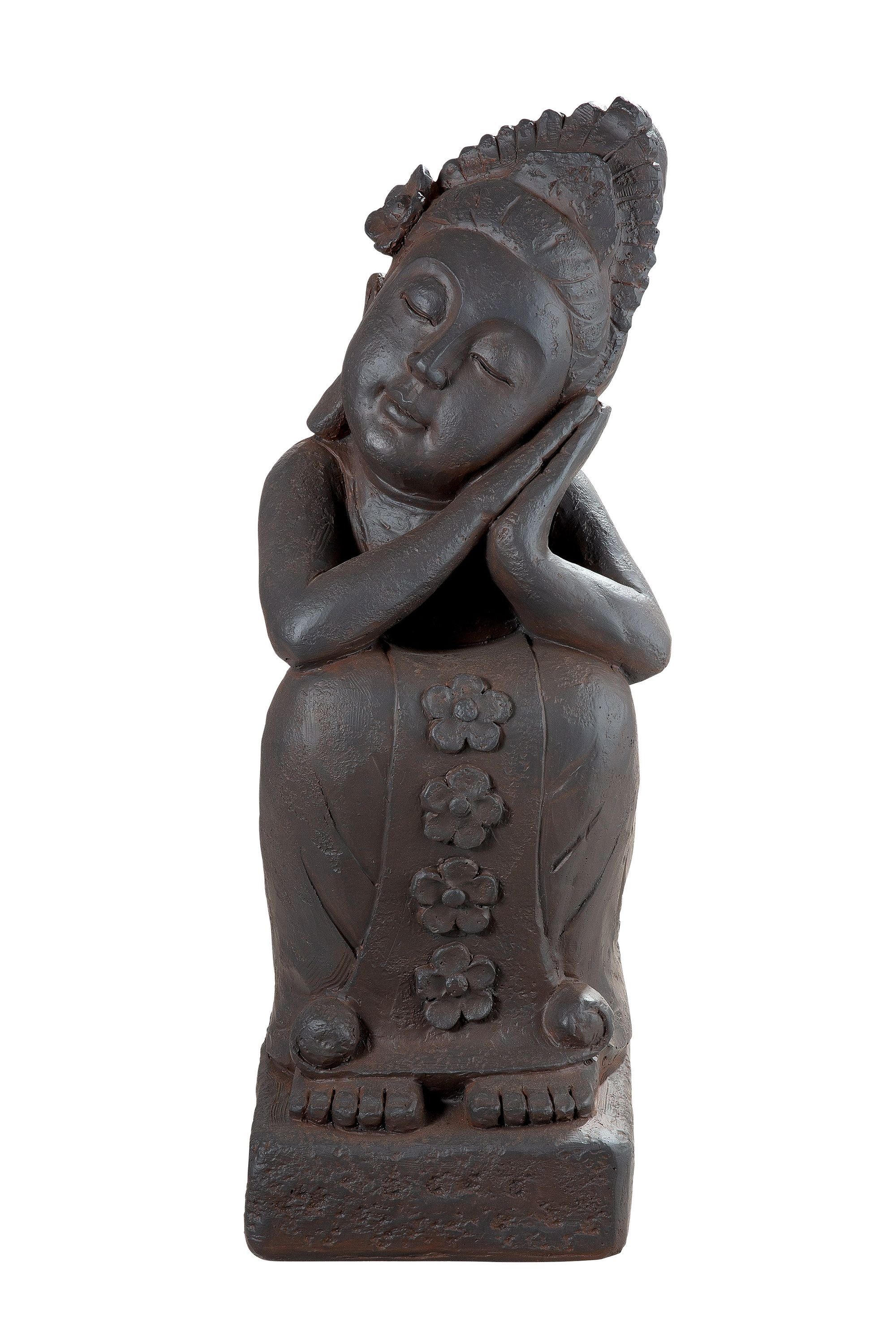 H. Buddha Calma braun 70cm B. x GILDE - - Skulptur GILDE Dekofigur 34,5cm