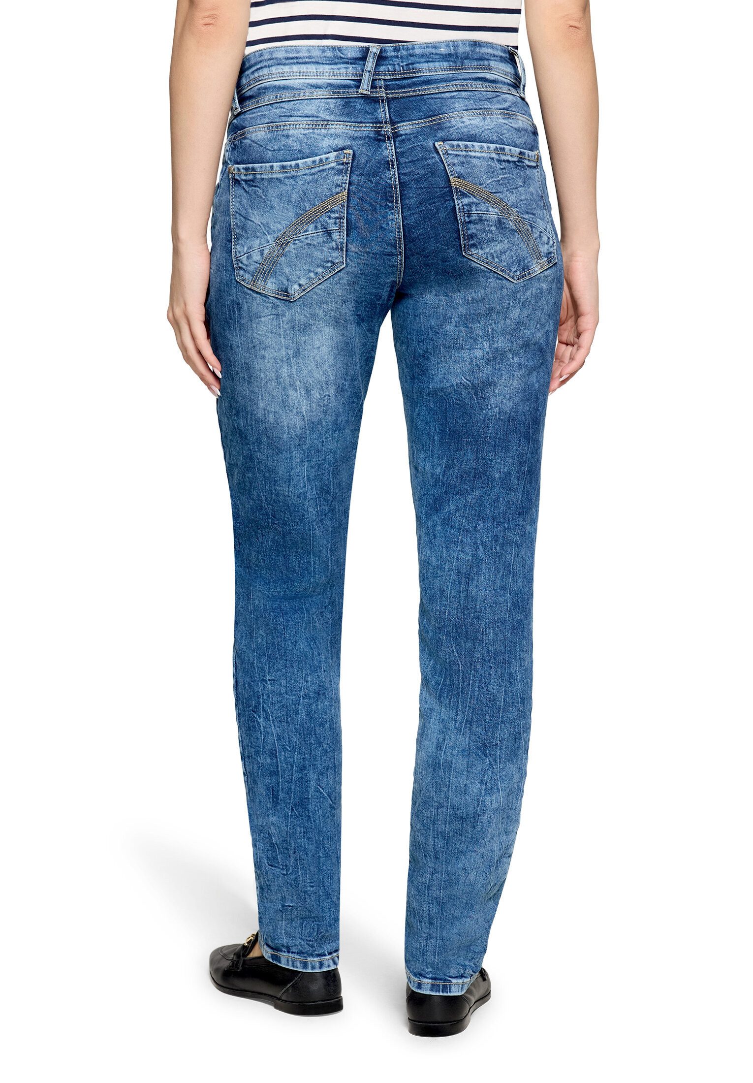 Cartoon Boyfriend-Jeans Damen mit Nieten
