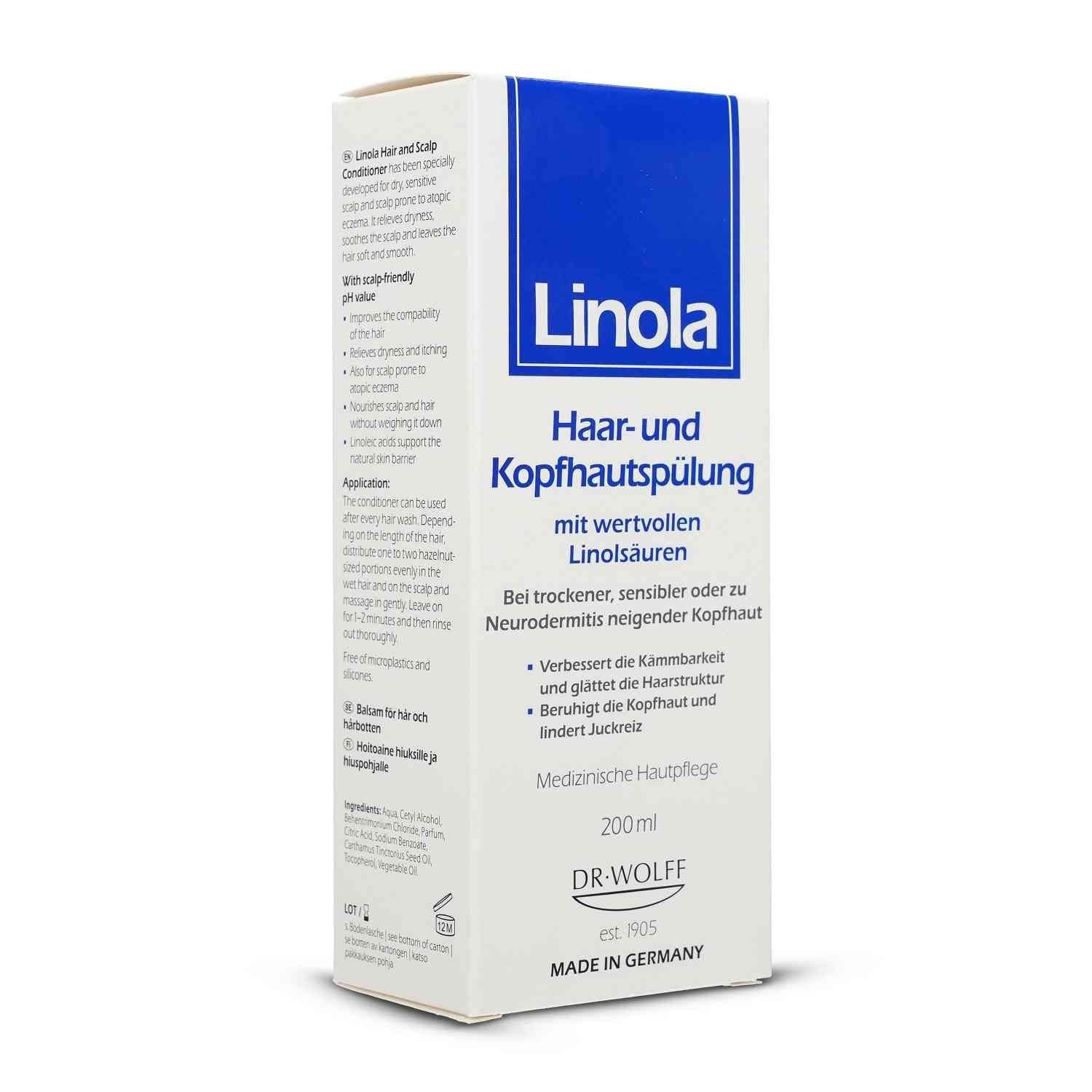 Linola Haarspülung LINOLA Haar- und Kopfhautspülung, 200 ml, auch bei Neigung zu Neurodermitis geeignet