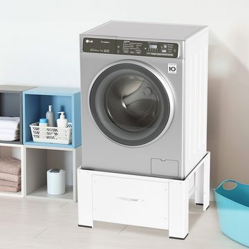 Bettizia Waschmaschinenuntergestell Waschmaschinen Untergestell mit Schublade Rutschfesten Podest