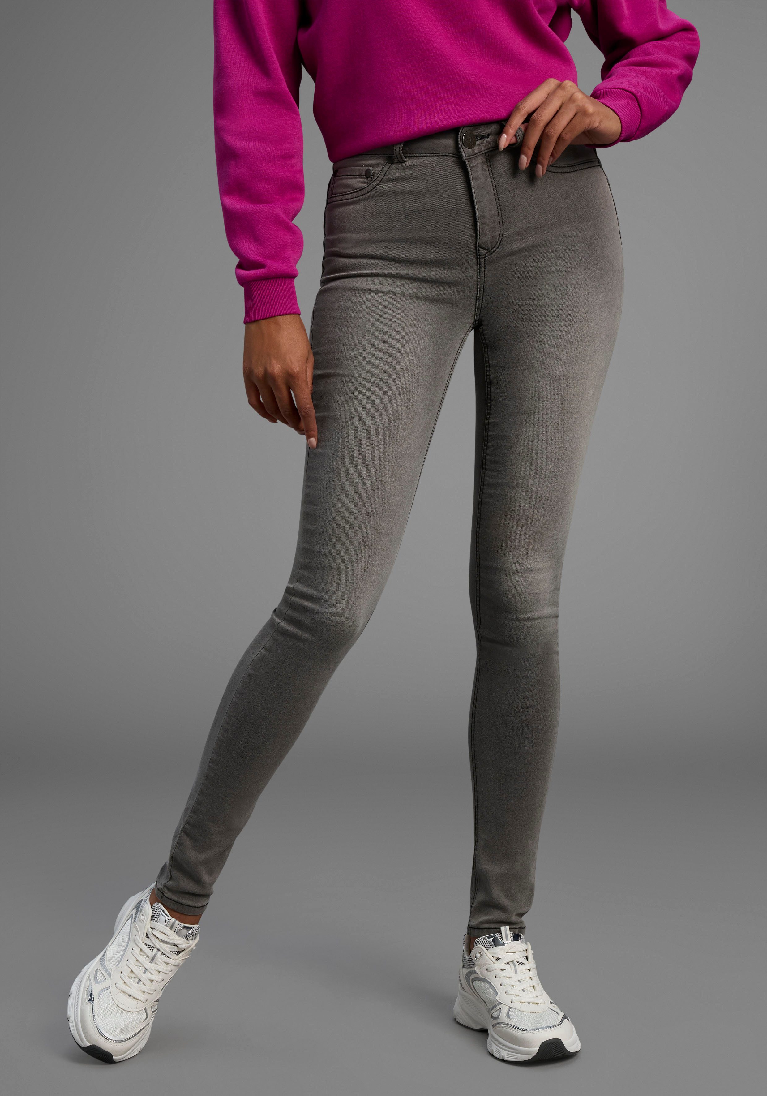 Arizona Skinny-fit-Jeans Ultra Stretch skinny-fit, betonte günstig online kaufen