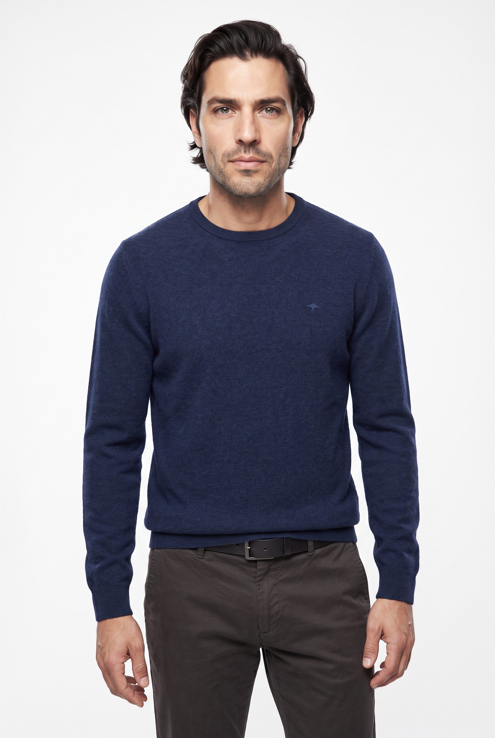 FYNCH-HATTON Strickpullover mit hochwertigem Kaschmiranteil, Rundhals, Casual Fit