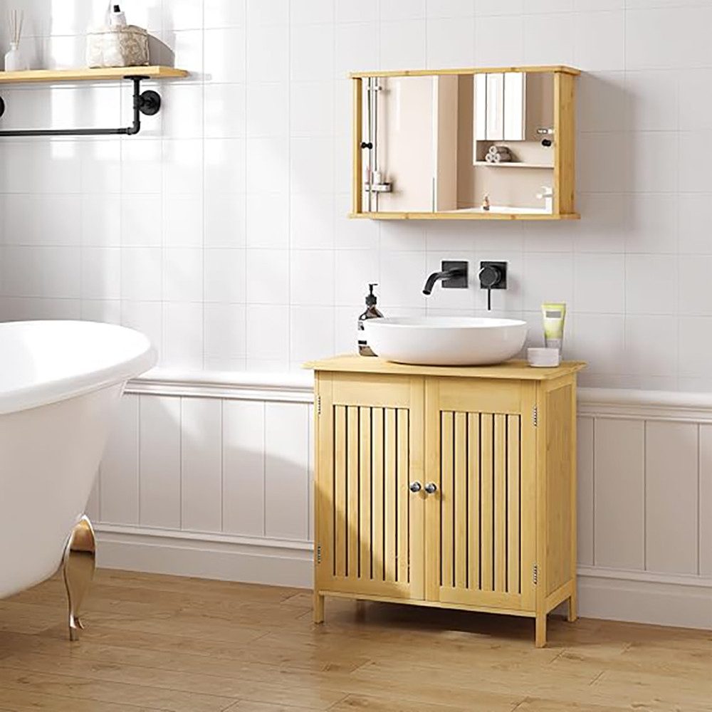 EUGAD Badmöbel-Set, (2-St), Badezimmerschrank mit Spiegelschrank günstig online kaufen