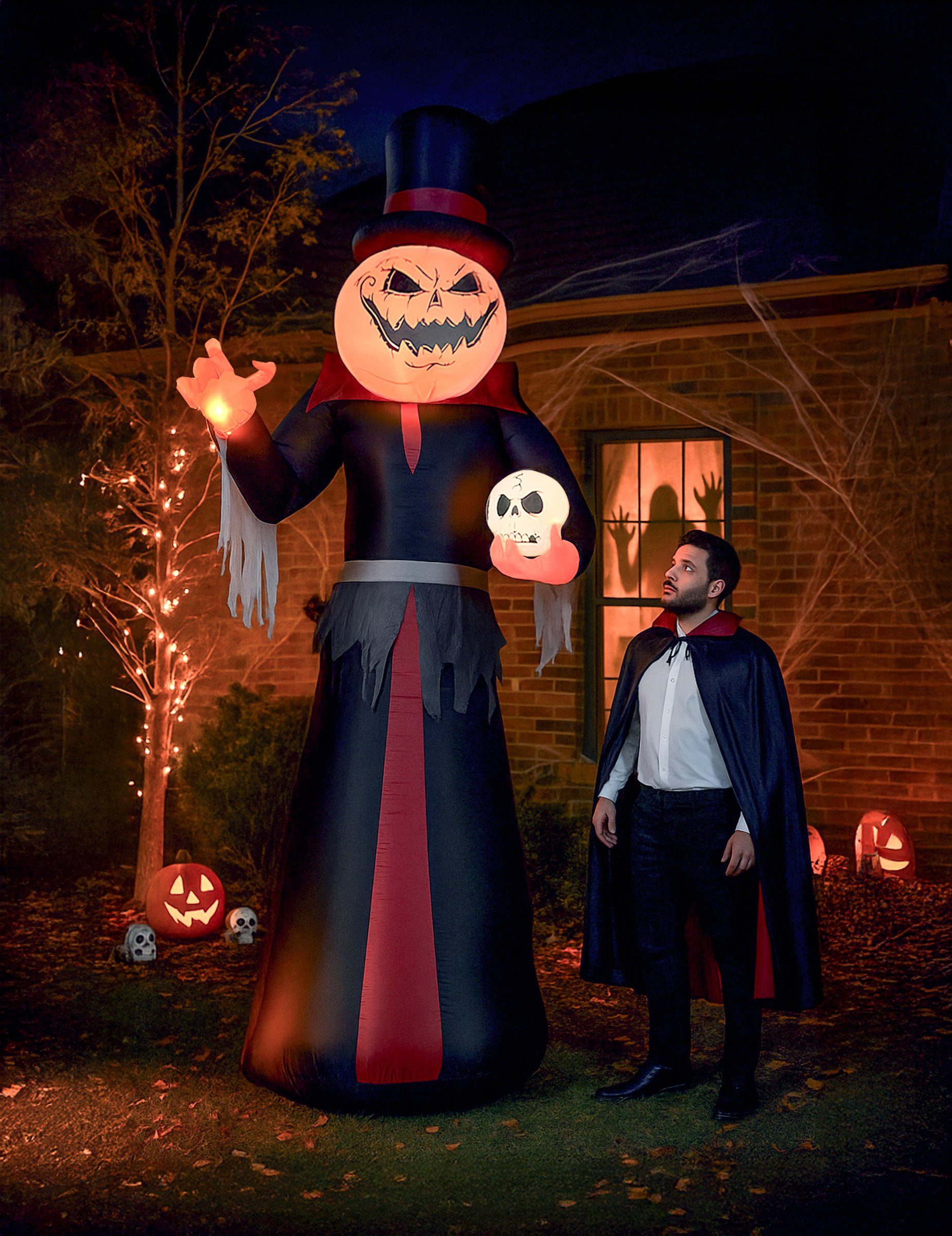 Espa Kostüm 360 cm aufblasbare Dekoration gruseliger Kürbis Orange