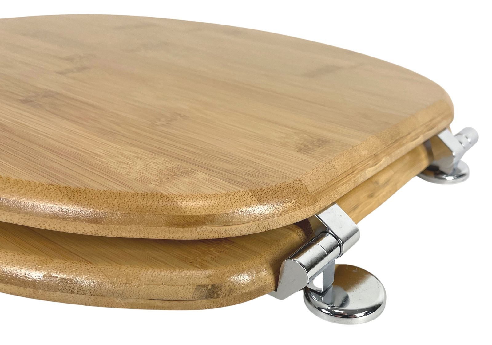 BURI WC-Sitz WC Sitz aus Bambusholz Toilettendeckel Klodeckel Toilettensitz – Bild 4 von 4