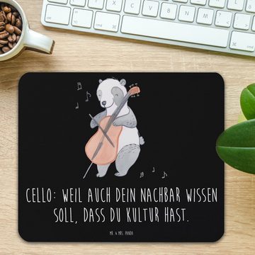 Mr. & Mrs. Panda Mauspad Kultur durch Cello Spruch - Schwarz - Geschenk, Cellisten, Einzigarti (1-St), rutschfest