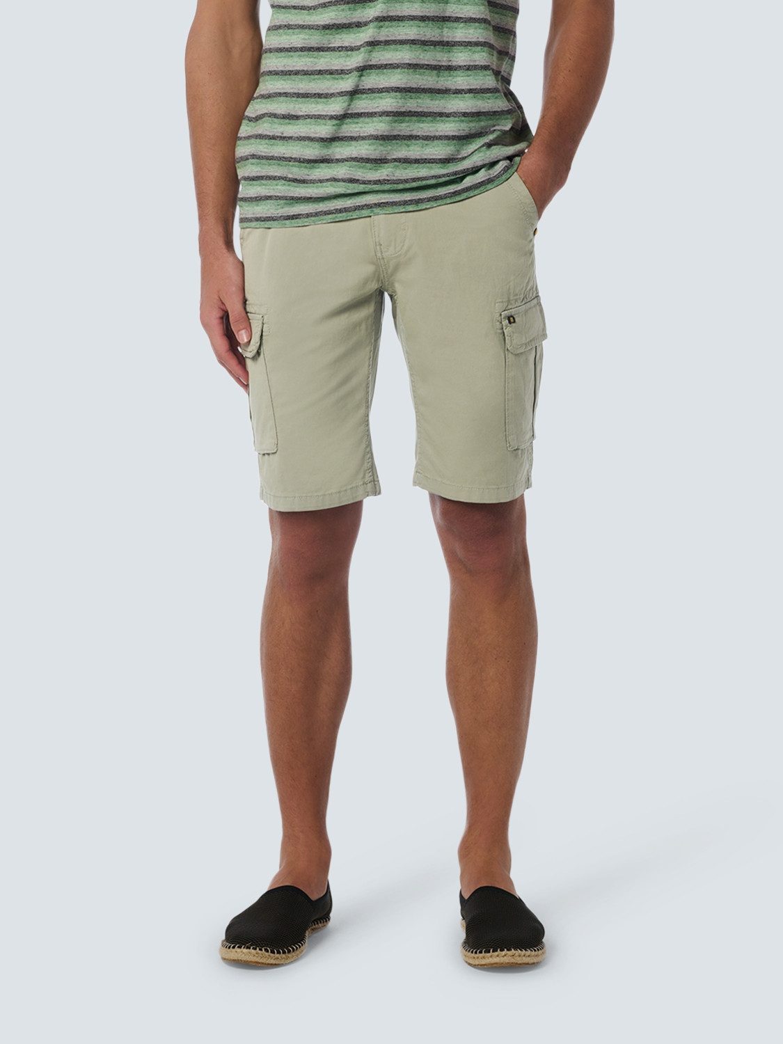 NO EXCESS Bermudas Short Cargo Garment Dyed + Stone Wa