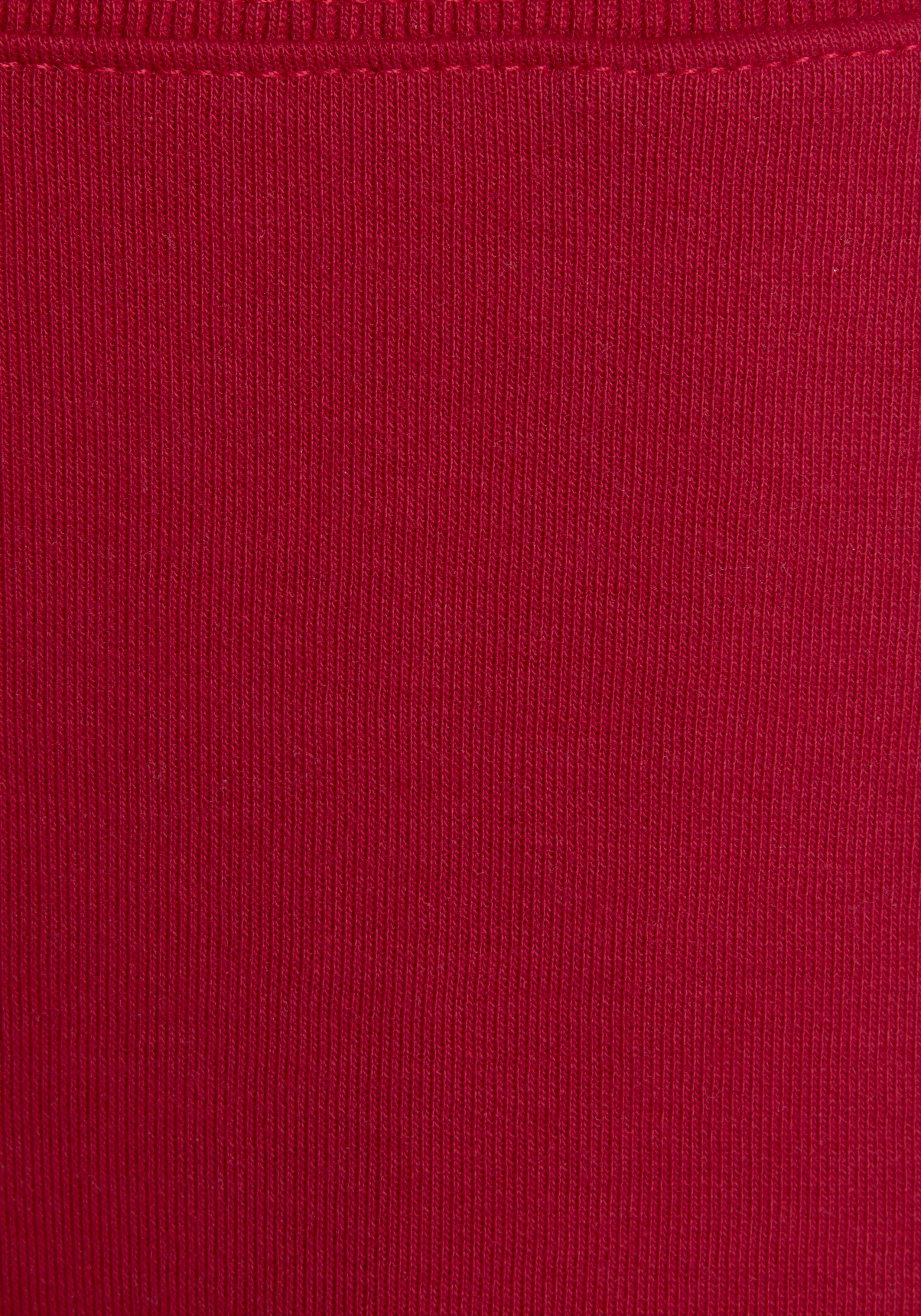 KangaROOS Relaxhose mit kontrastfarbenem Piping, rot Loungeanzug