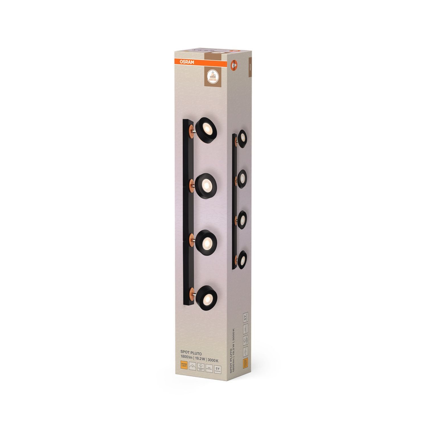 Licht-Erlebnisse Deckenstrahler ELUNIS, LED fest integriert, Warmweiß, LED verstellbar länglich 3000 K 1250 lm Modern