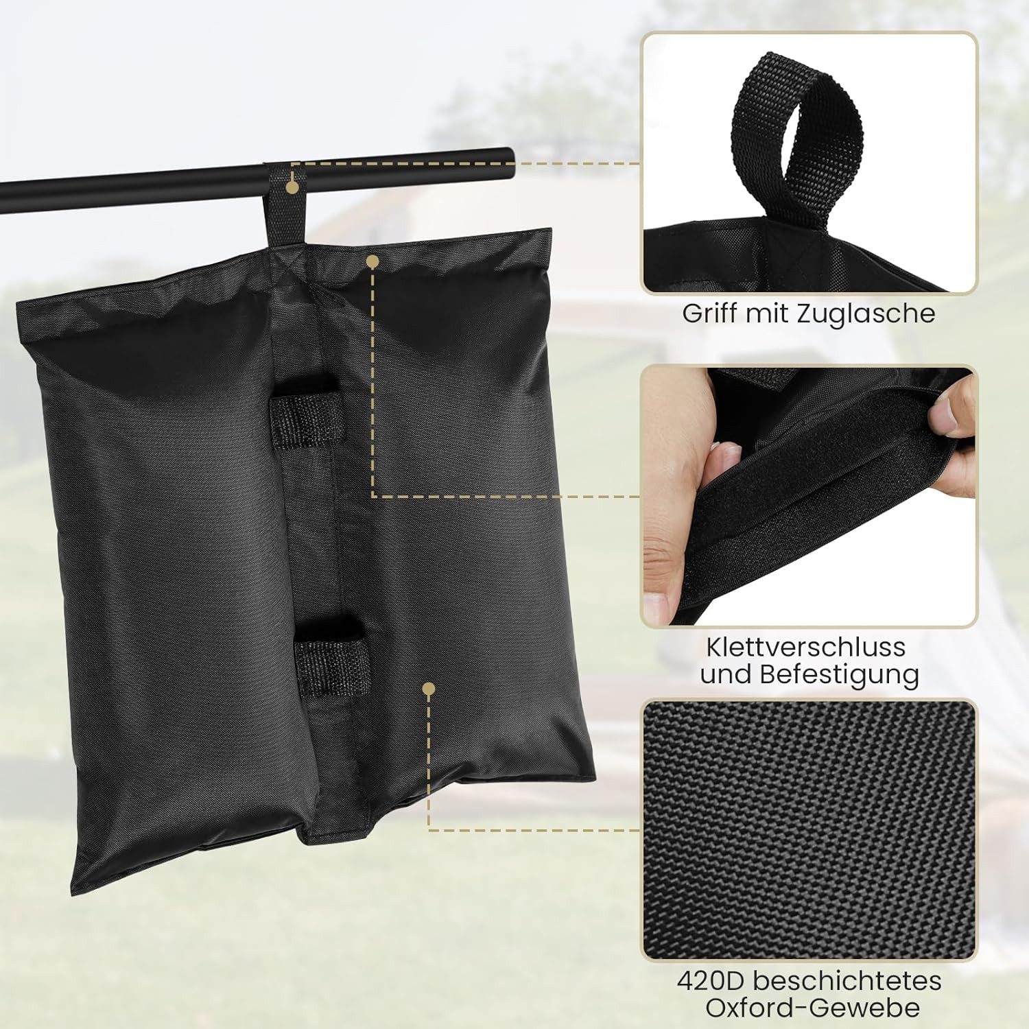 EUGAD Pavillon-Sandsäcke, (4-tlg), Pavillon Gewichte 4er Set für Zelt günstig online kaufen