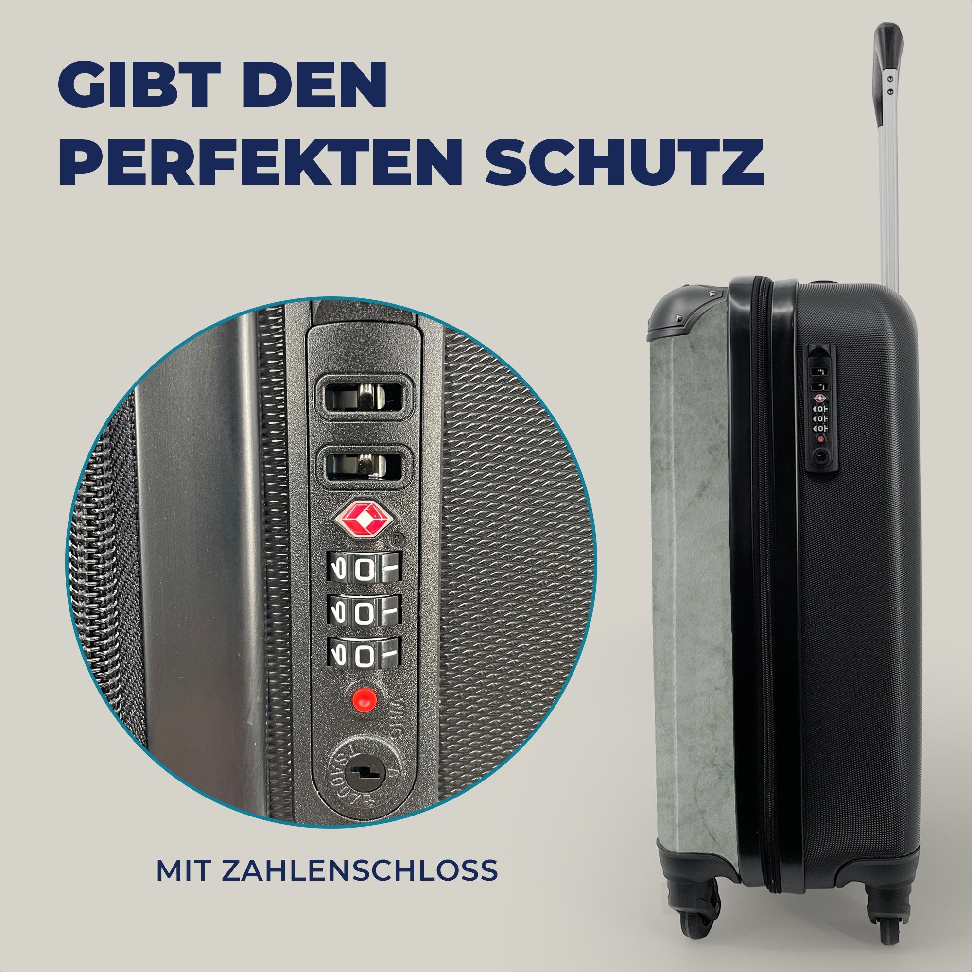 mit Reisekoffer Trolley, Stilleben, Handgepäck Weiß Handgepäckkoffer Reisetasche - - Rollen, für 4 rollen, Blumen Ferien, MuchoWow