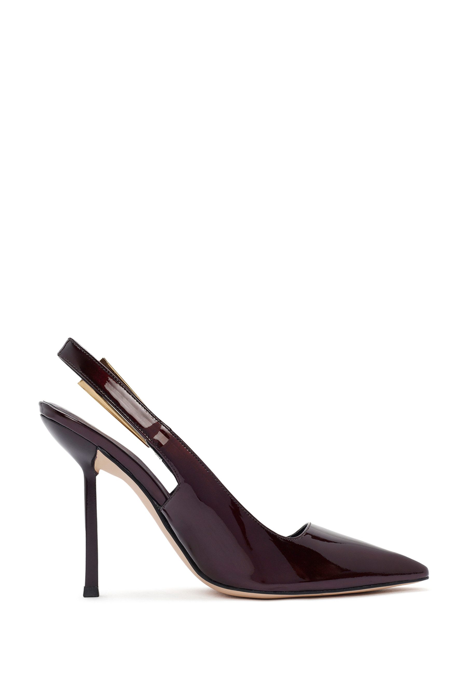 Derimod High Heels aus Lackleder Pumps Klettverschluss, Lederfutter, Absatz 8 cm