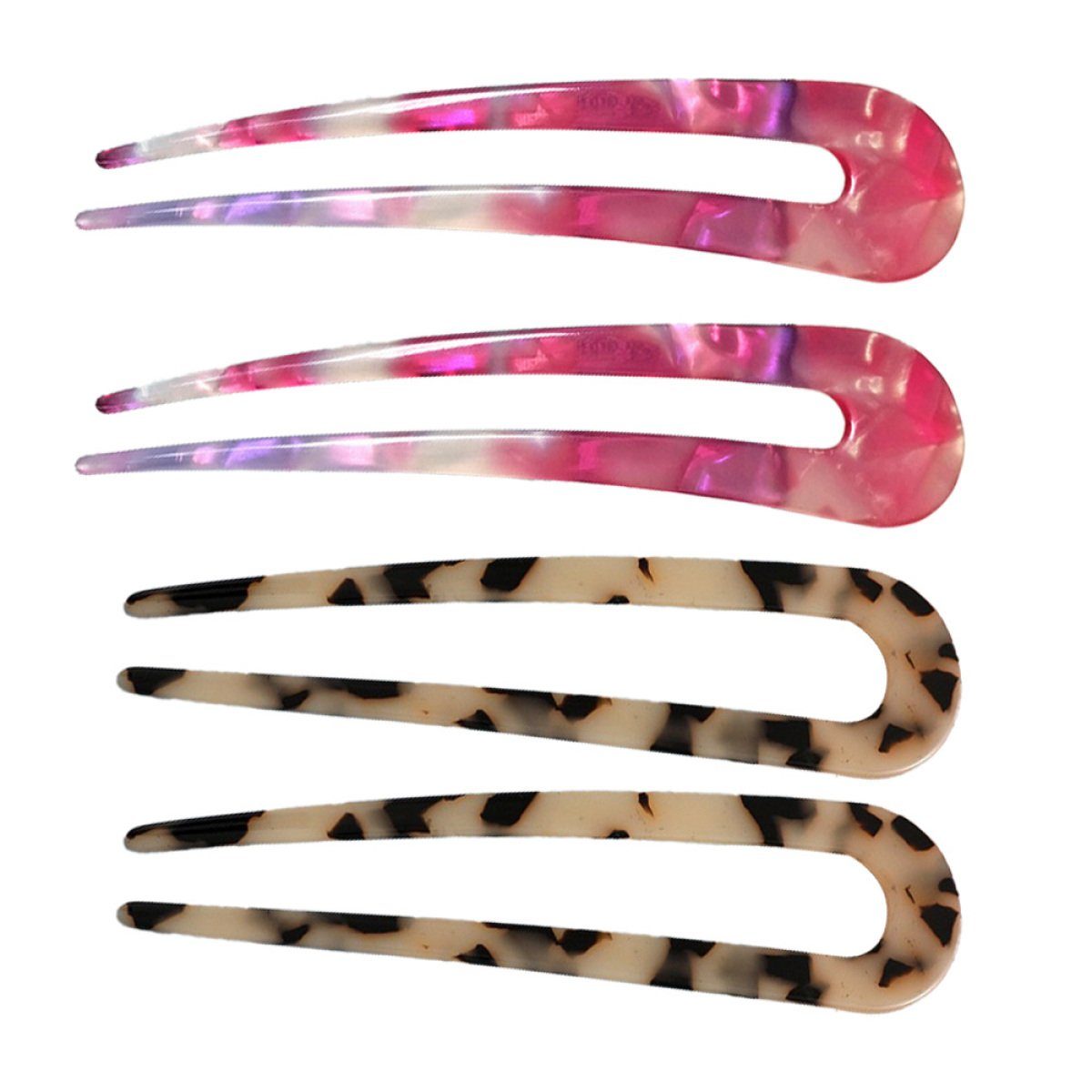 Jormftte Haarnadeln U-förmige Haarnadel,Französisch Stil Haarspange,für Frauen Haarstyling Mehrfarbig1 | Haarspangen