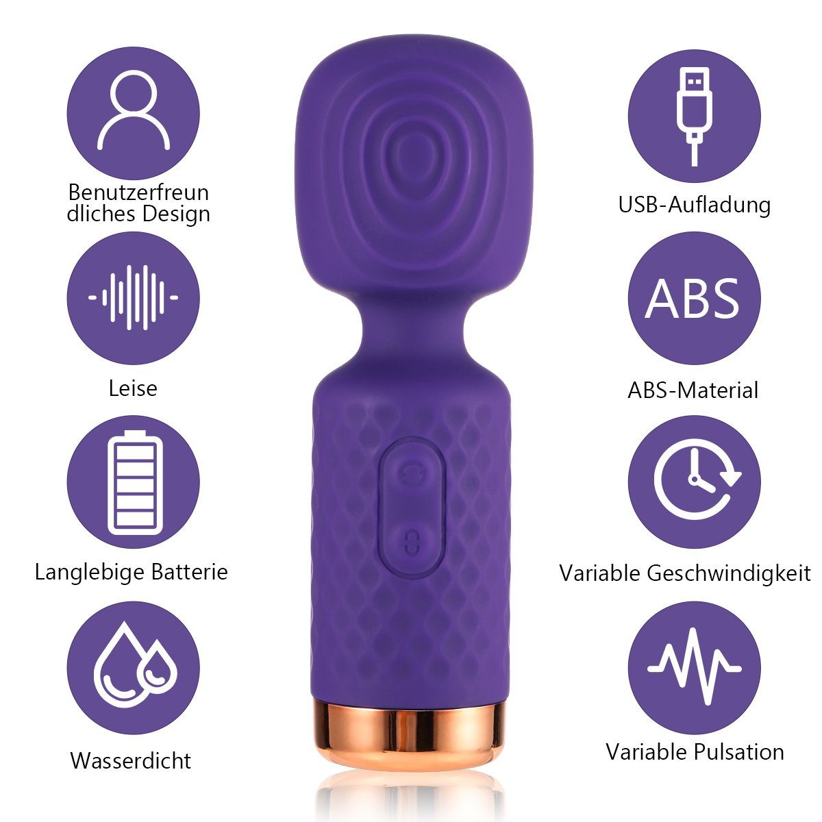 Weibliche Vibrationsmodi Mini Mini-Vibrator Vibrator, Stimulator, Klitoris 10 mit Leises Handmassagegerät LETGOSPT